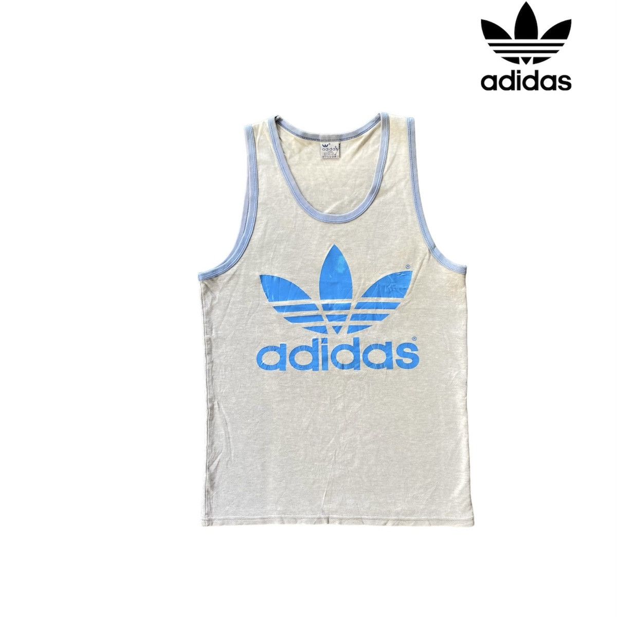 Adidas × Vintage Vintage Adidas original logo tank top Size US L / EU 52-54 / 3 - 1 Thumbnail