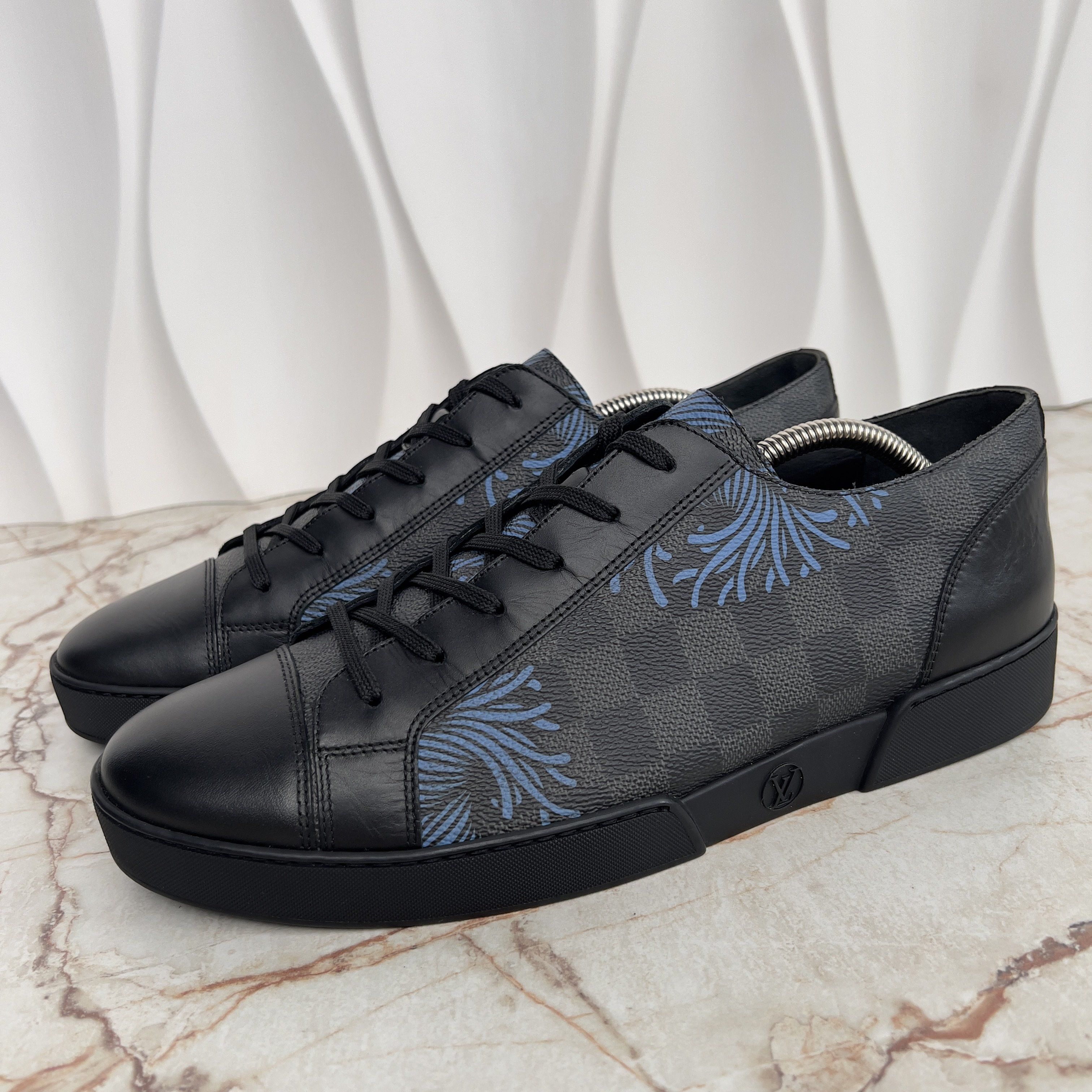 Louis Vuitton Match Up Kim Jones Sneaker Damier Canvas Leather Size US 10 / EU 43 - 2 Thumbnail