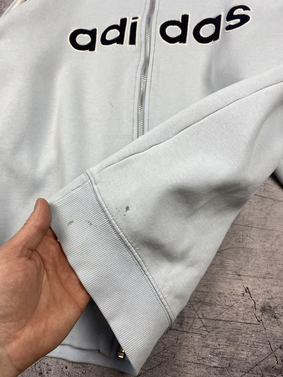 Adidas Vintage 00s Adidas Big Logo Dissected Baby Blue Hoodie Y2K Size US S / EU 44-46 / 1 - 12 Thumbnail