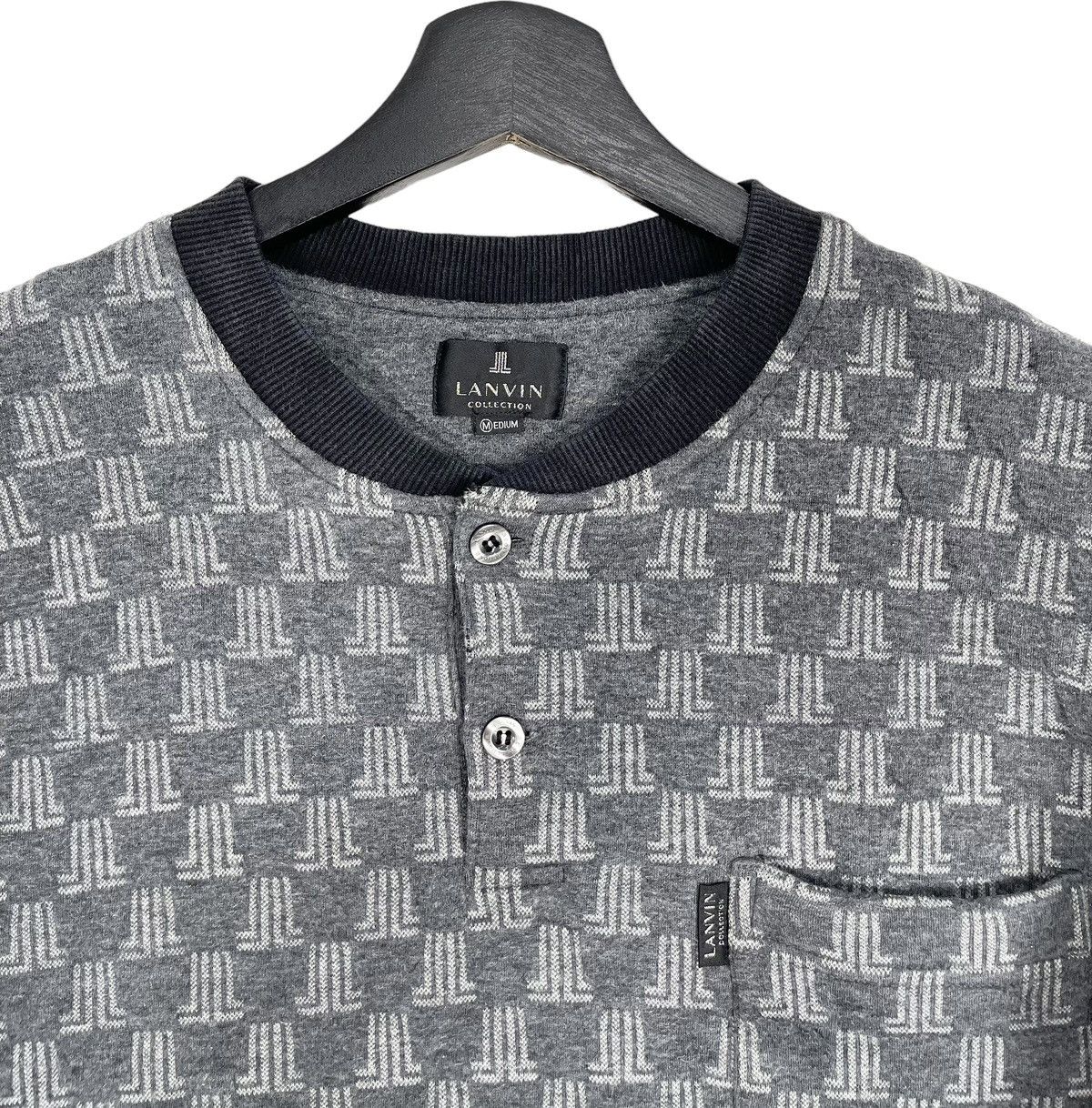 Lanvin 90s Vintage Lanvin Monogram Pull Over Size US M / EU 48-50 / 2 - 5 Thumbnail