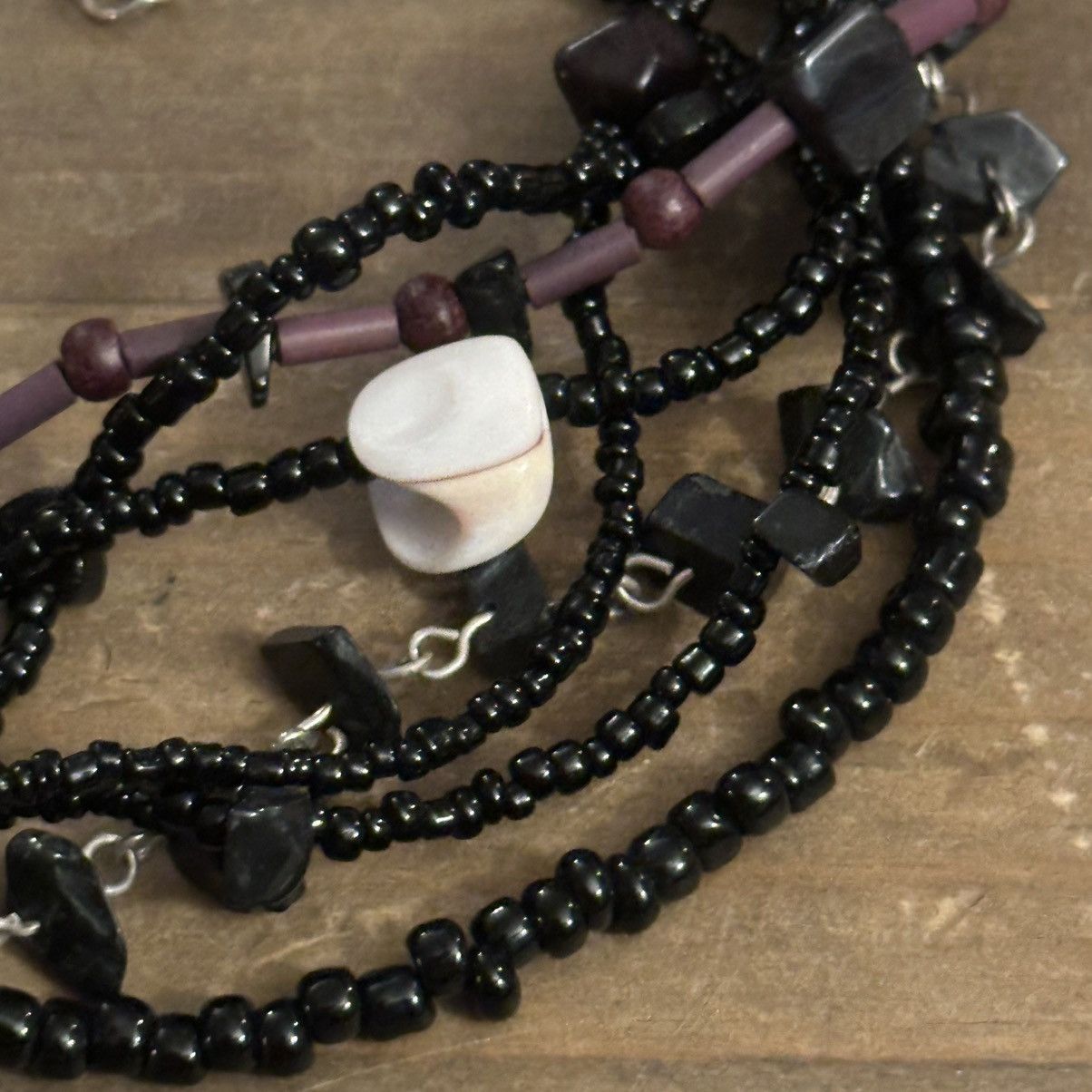 Other Multi strand black seed bead and shell necklace Size ONE SIZE - 3 Thumbnail