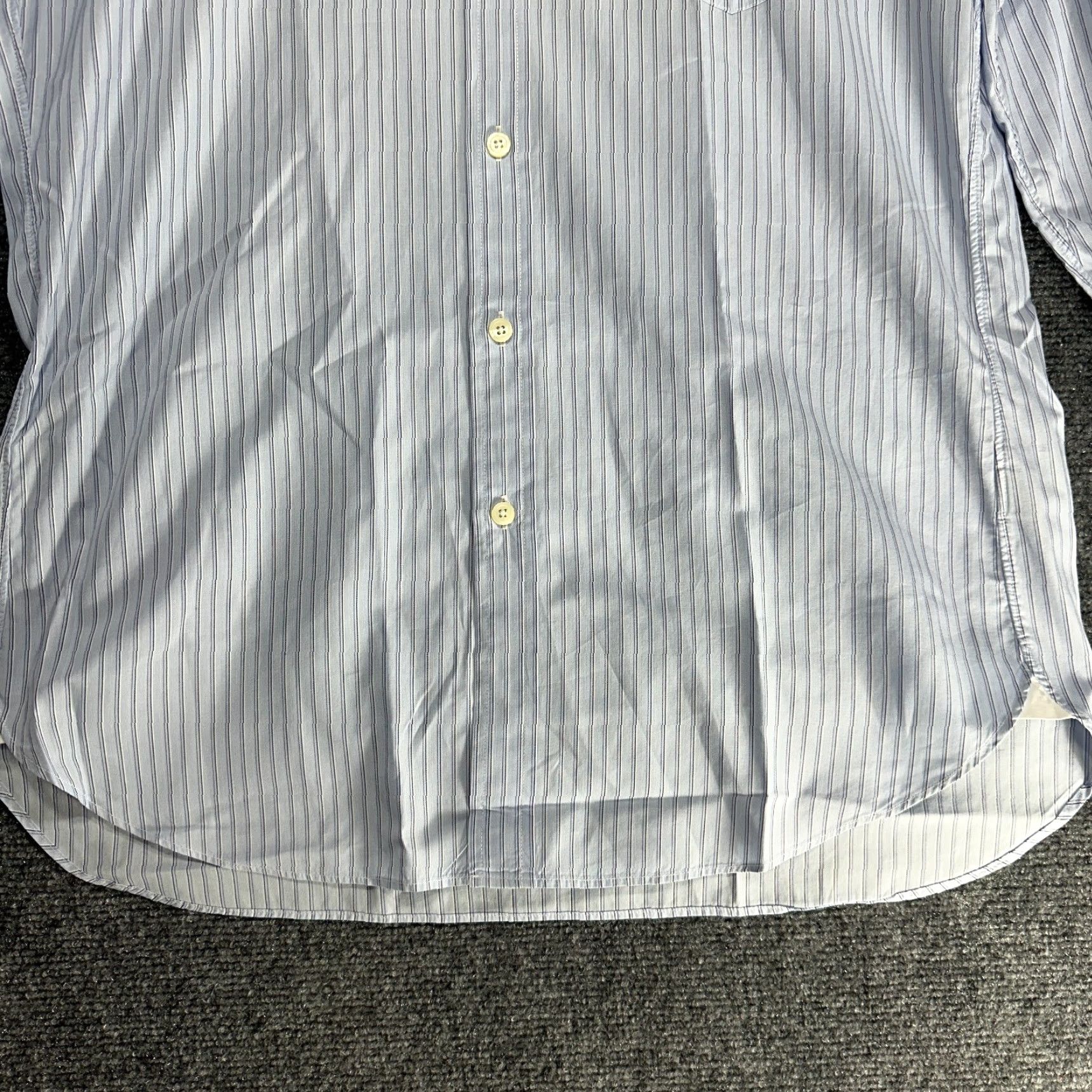 J.Crew J.CREW Shirt Mens M 120's 2 Ply Cotton Blue Stripe Pocket Button Up Long Sleeve Size US M / EU 48-50 / 2 - 2 Thumbnail