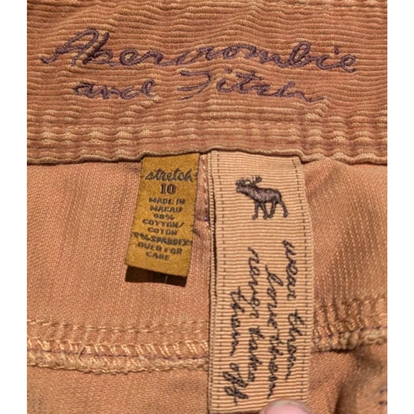Abercrombie & Fitch VINTAGE Abercrombie & Fitch Pants Womens 10 Caramel Corduroy Low Rise Flared 90s Y2K Size 32" / US 10 / IT 46 - 6 Thumbnail