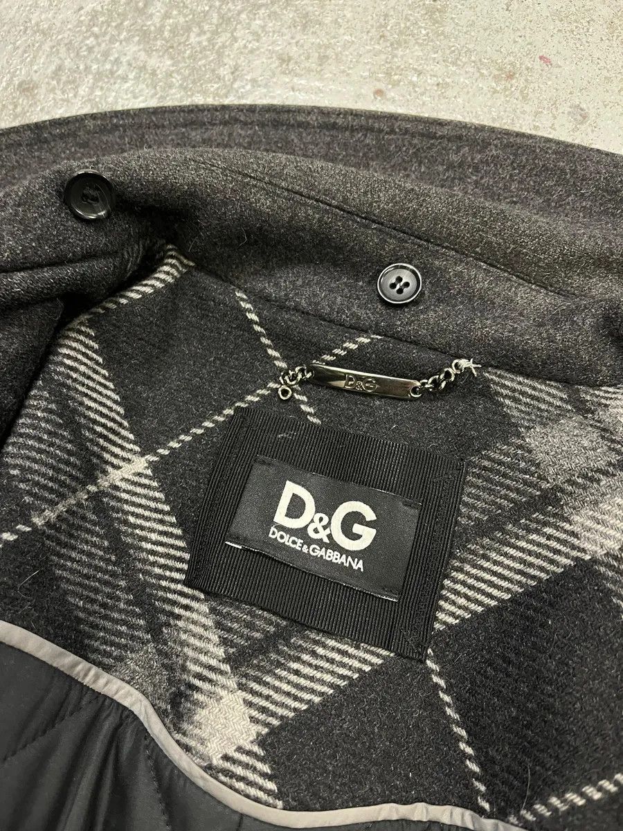 Dolce & Gabbana 2000s Dolce & Gabbana Grey Classy Wool Caban Jacket Size US L / EU 52-54 / 3 - 9 Thumbnail
