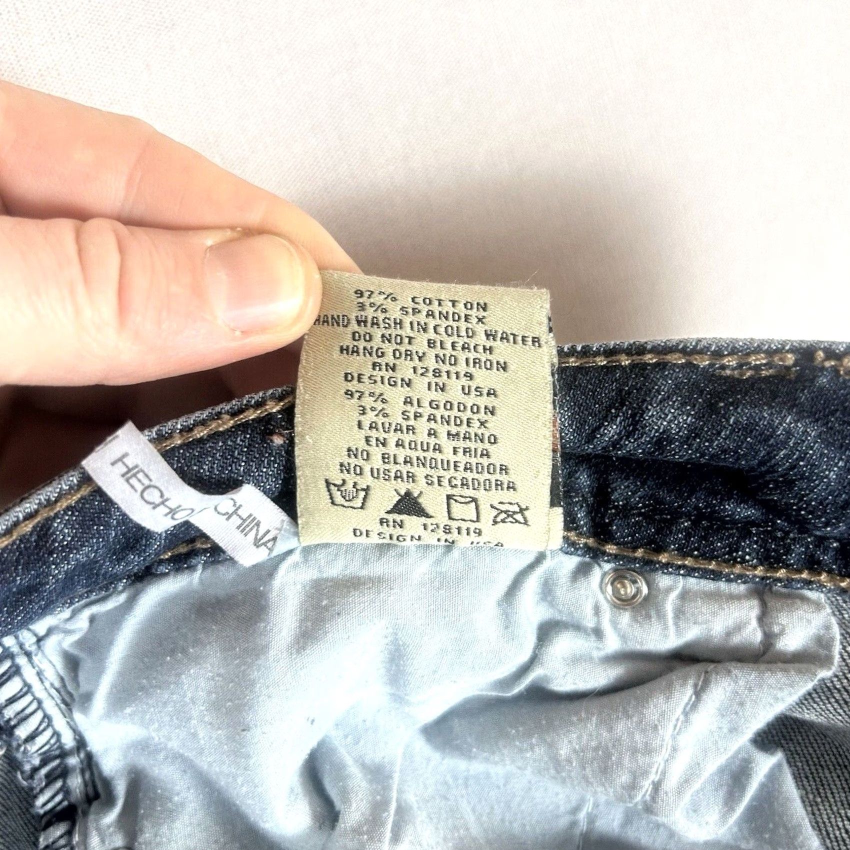 Grace in LA Grace In LA Jeans Capri Womens 29 Blue Denim Low Rise Bling Embroidered 5-Pocket Size 29" - 5 Thumbnail