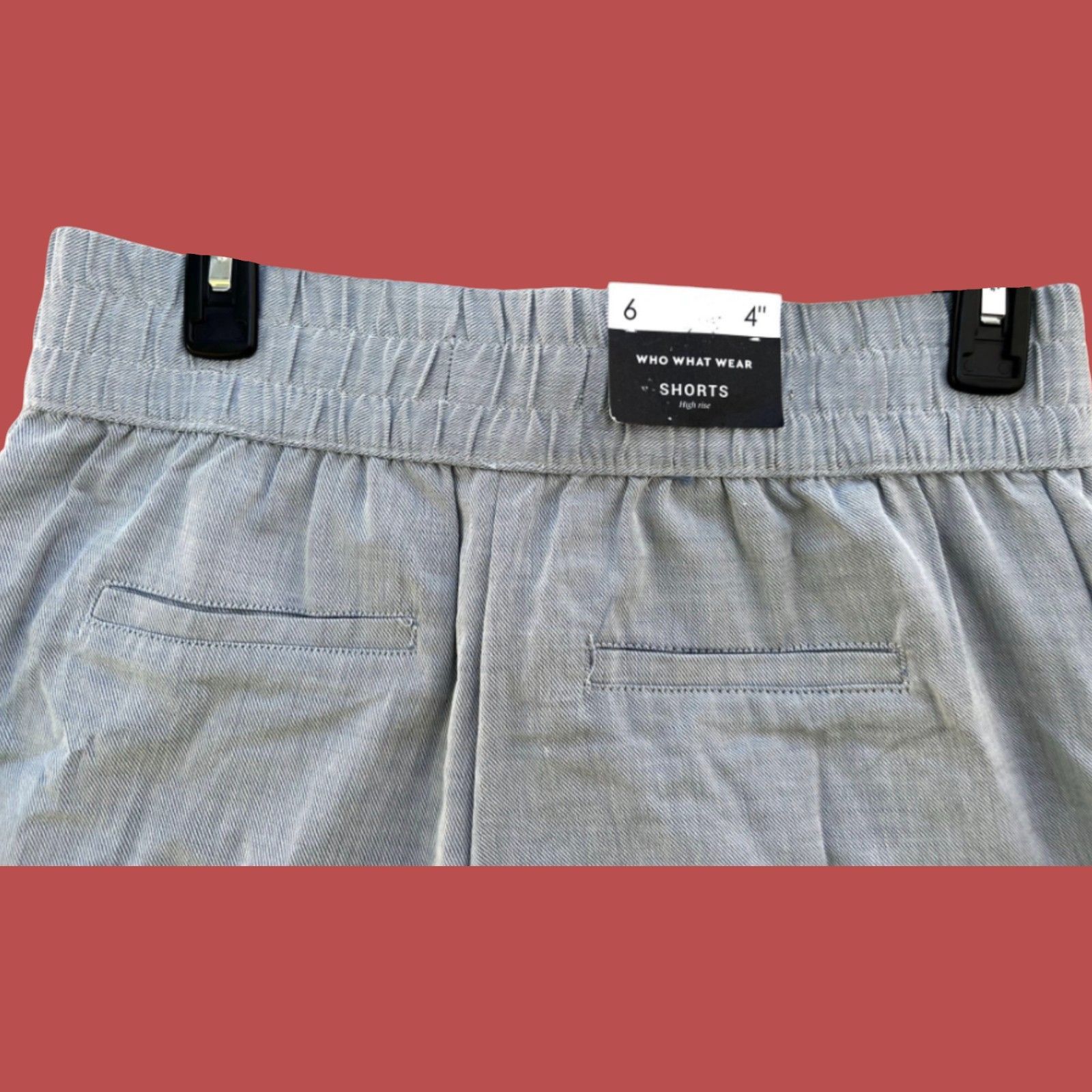 Other Who What Wear - Women's Cotton Shorts Ruffle Edge - Light Bl Size 28" / US 6 / IT 42 - 12 Thumbnail