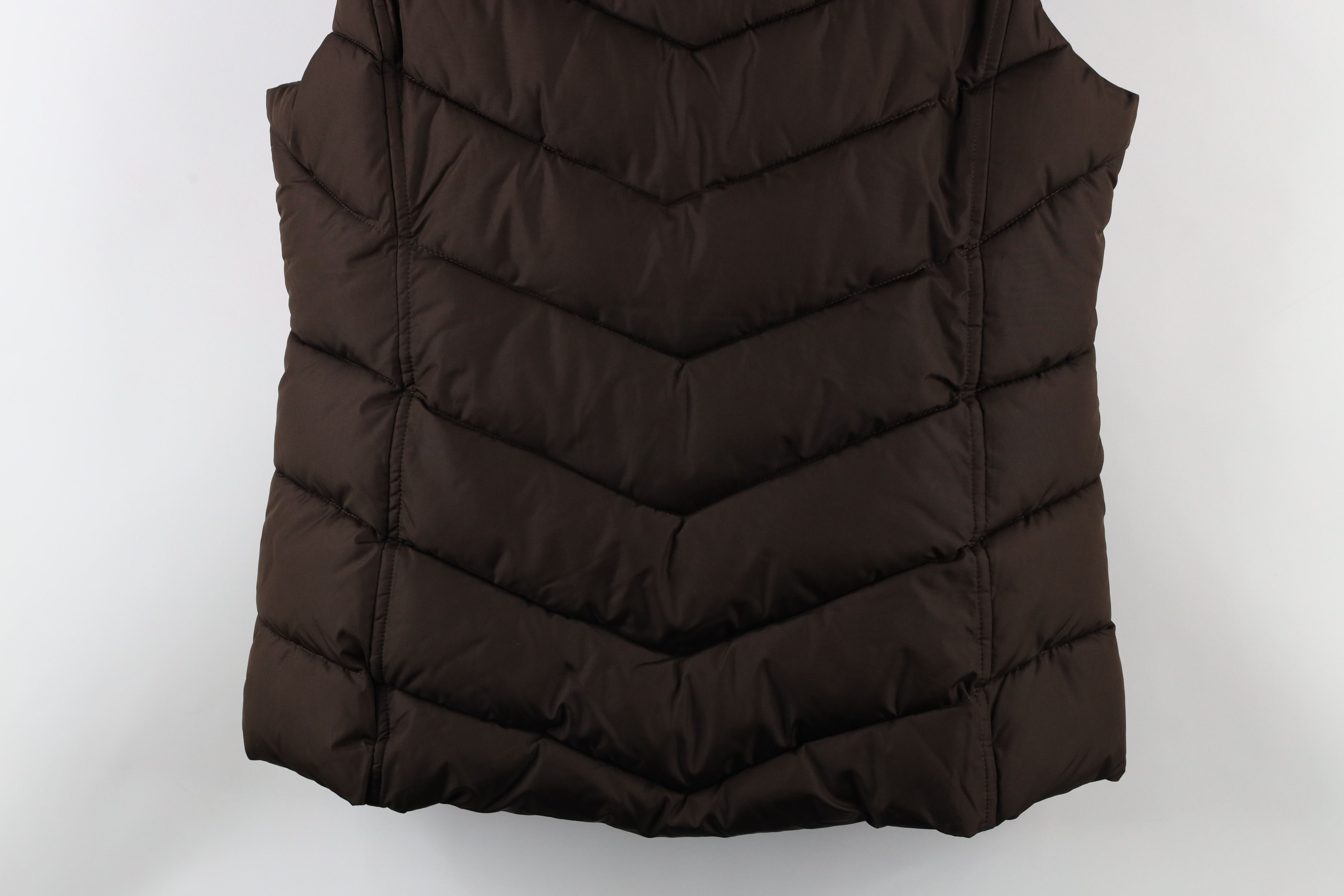 Gap × Vintage Vintage Gap Blank Faded Full Zip Puffer Vest Jacket Brown Size M / US 6-8 / IT 42-44 - 11 Thumbnail