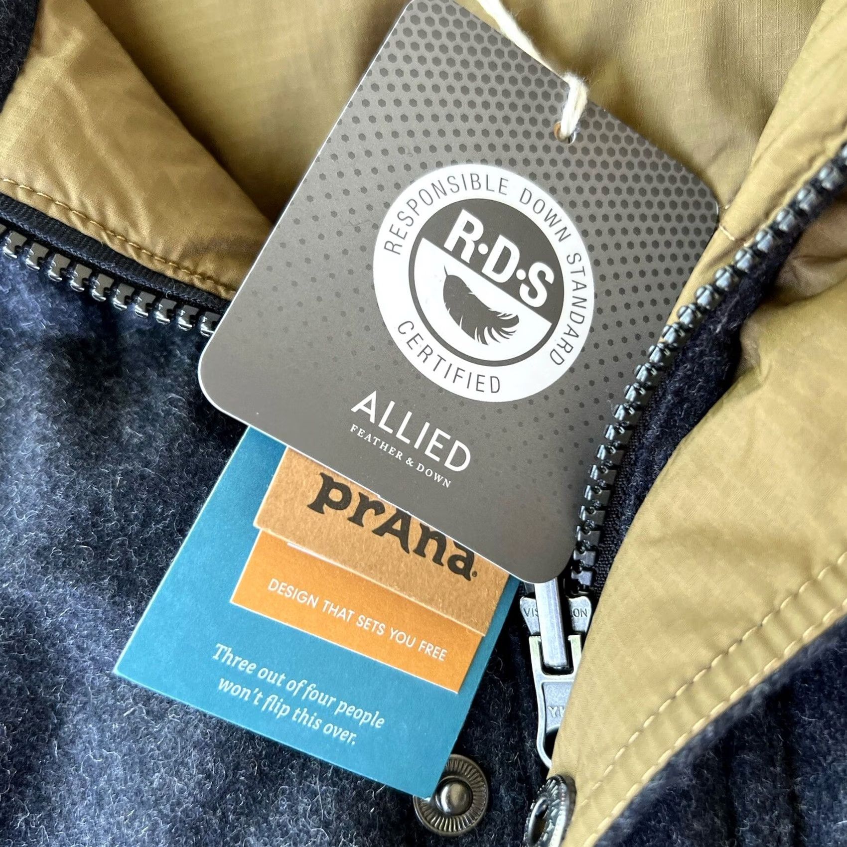 Prana Prana Men's Down Jacket Reversible Blue Olive L Puffer Jacket NWT Size US L / EU 52-54 / 3 - 2 Thumbnail