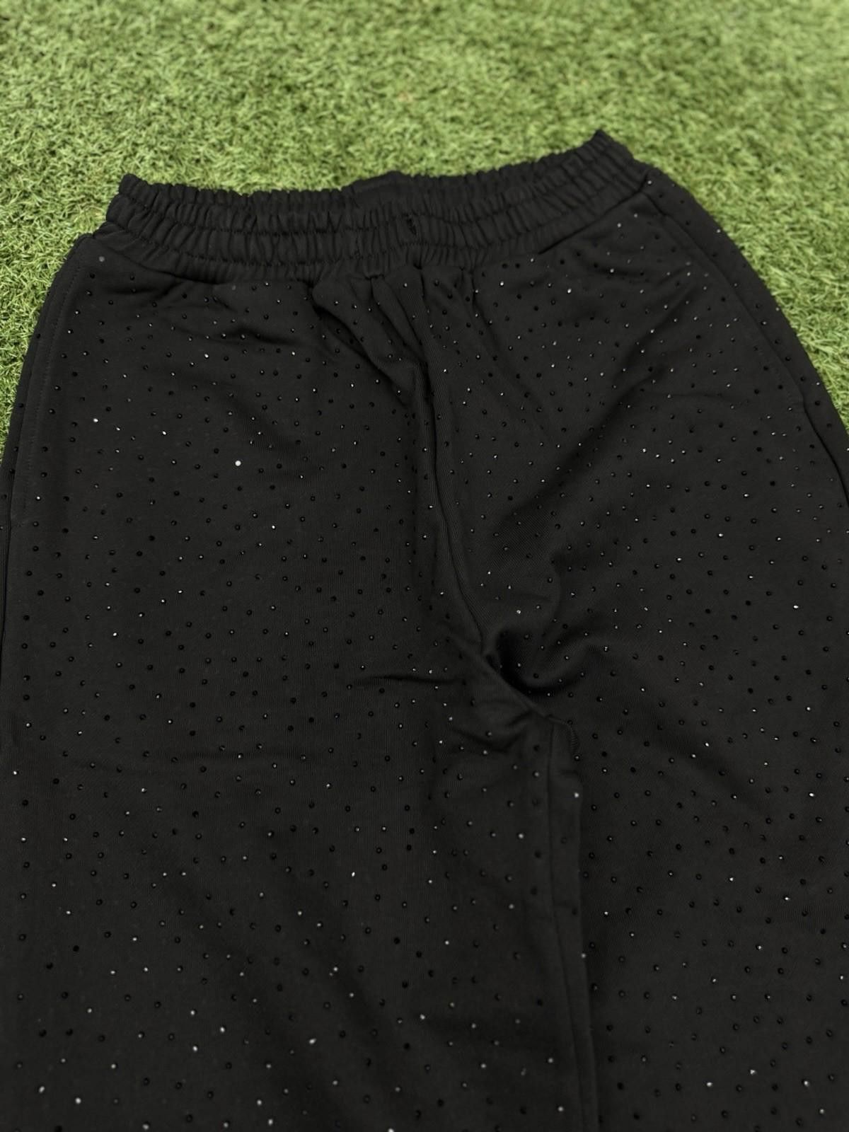 Saint Vanity Size M - Saint Vanity Black Rhinestone Sweatpants Authentic Size US 32 / EU 48 - 3 Thumbnail