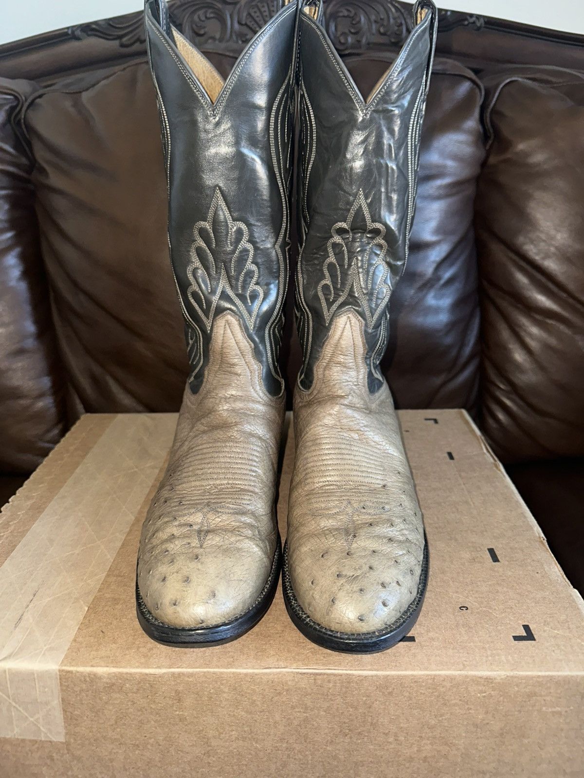 Tony Lama × Vintage Vintage Tony Lama Ostrich Boots Size US 9.5 / EU 42-43 - 2 Thumbnail