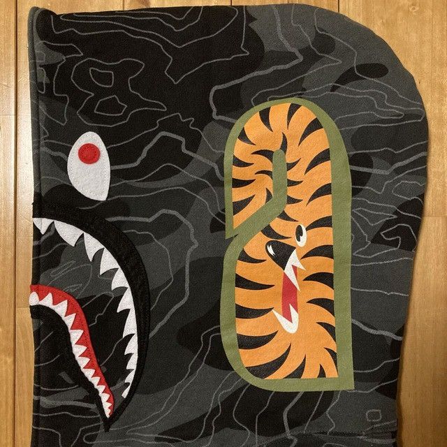 Bape BAPE LAYERED LINE CAMO Shark Full Zip Hoodie a bathing ape Size US XL / EU 56 / 4 - 6 Thumbnail