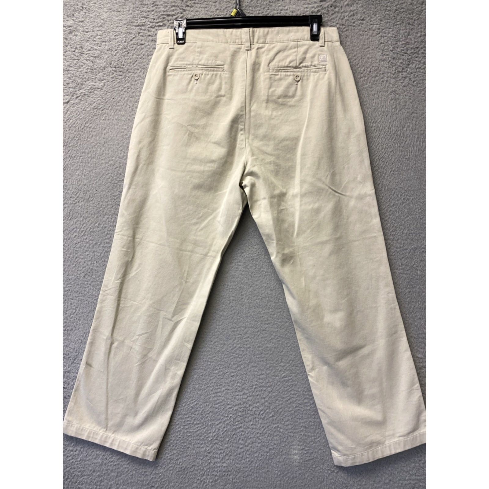 Calvin Klein CALVIN KLEIN Pants Slim Regular 34x30 Men Dark Ivory / Ivory 34 Men's Casual Stretch pants Size US 34 / EU 50 - 6 Thumbnail