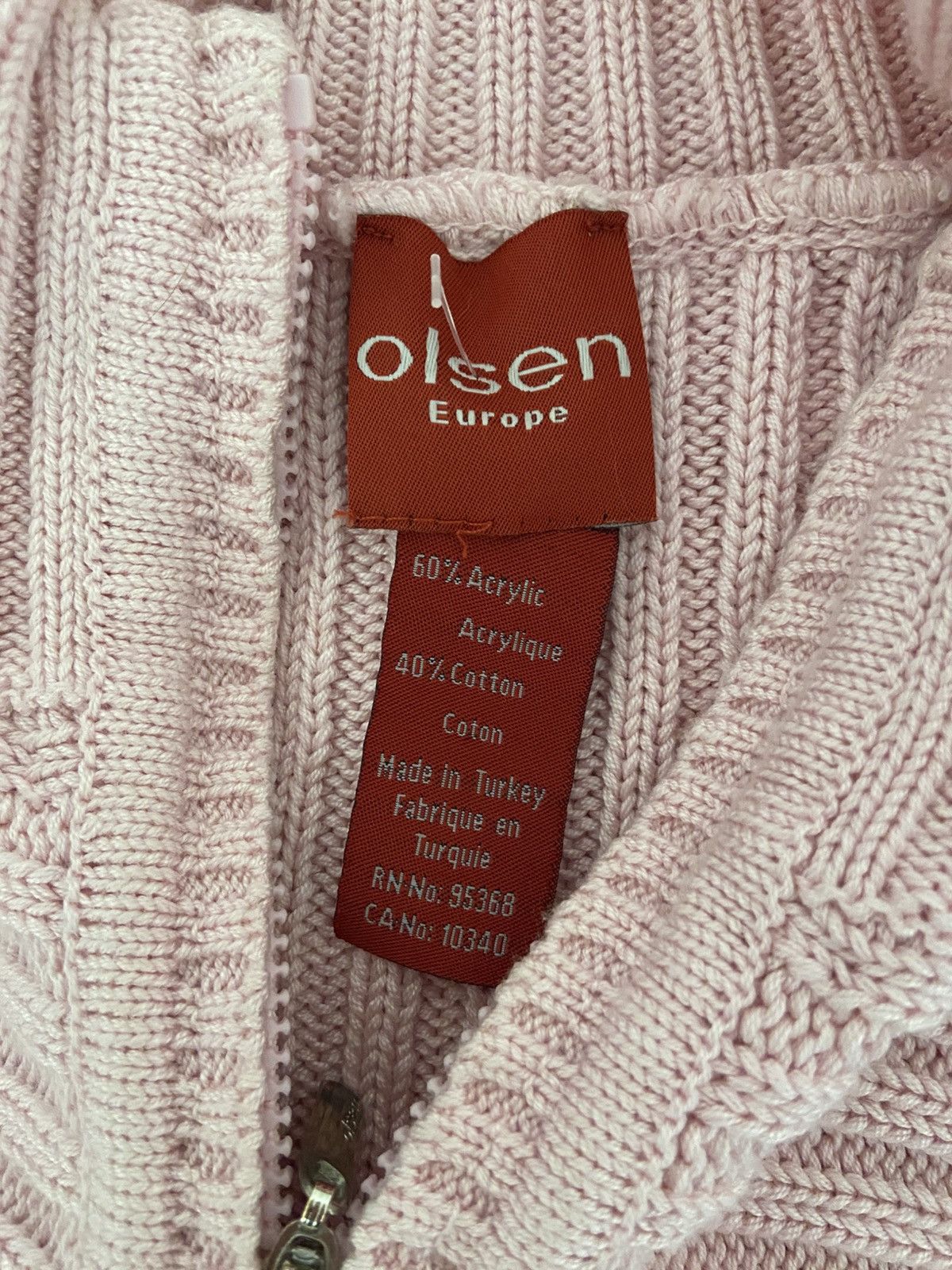 Designer × Vintage Vintage Deadstock Olsen Ribbed Cardigan size 10UK Size M / US 6-8 / IT 42-44 - 2 Thumbnail