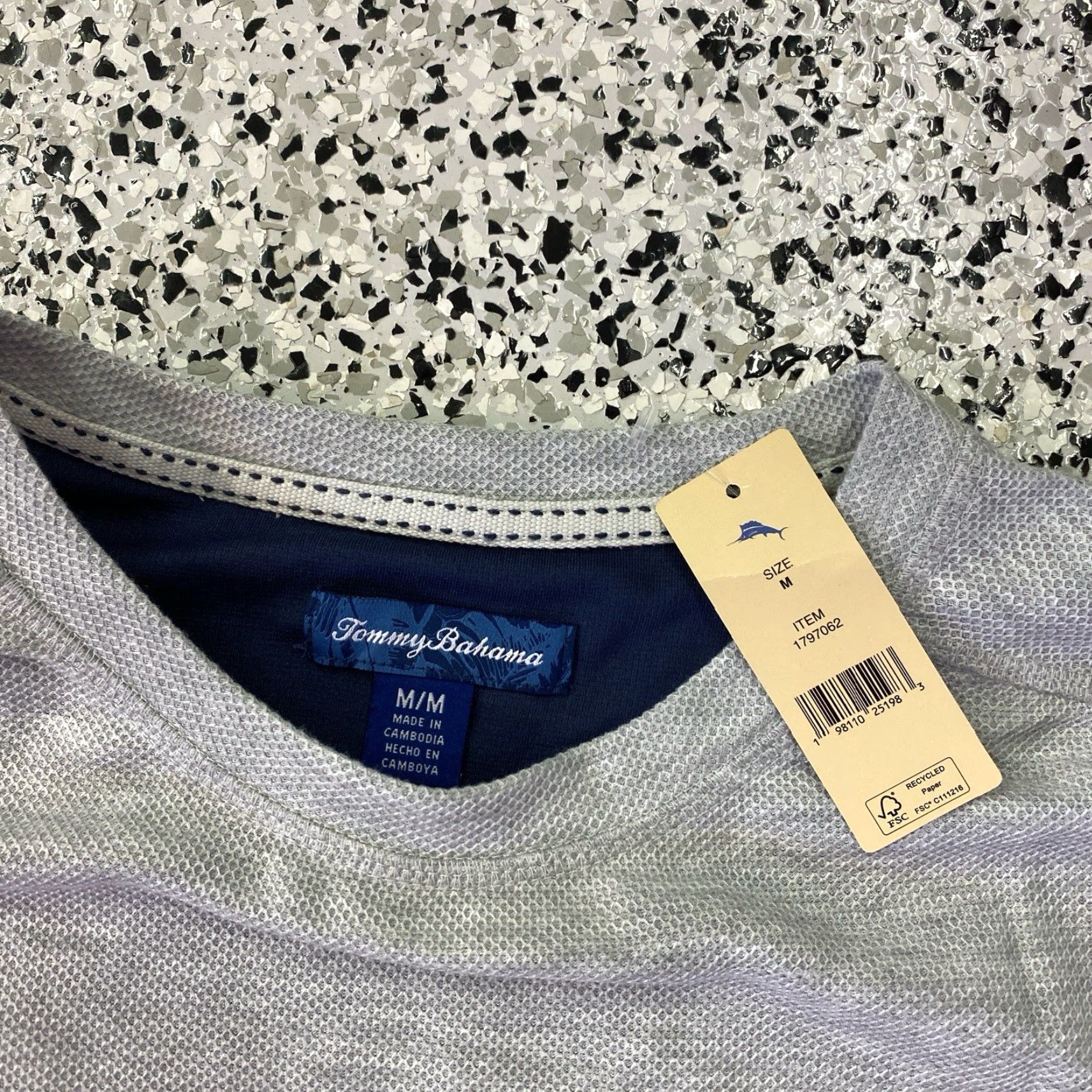 Tommy Bahama Tommy Bahama Thermal Crewneck Long Sleeve Shirt Men’s M Grey Marlin Logo NWT Size US M / EU 48-50 / 2 - 2 Thumbnail