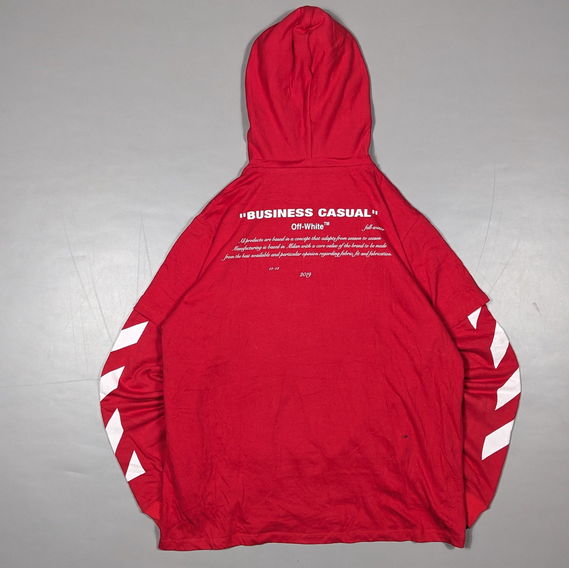 Off-White × Virgil Abloh Off-White Business Casual hoodie FW19 Size US M / EU 48-50 / 2 - 5 Thumbnail