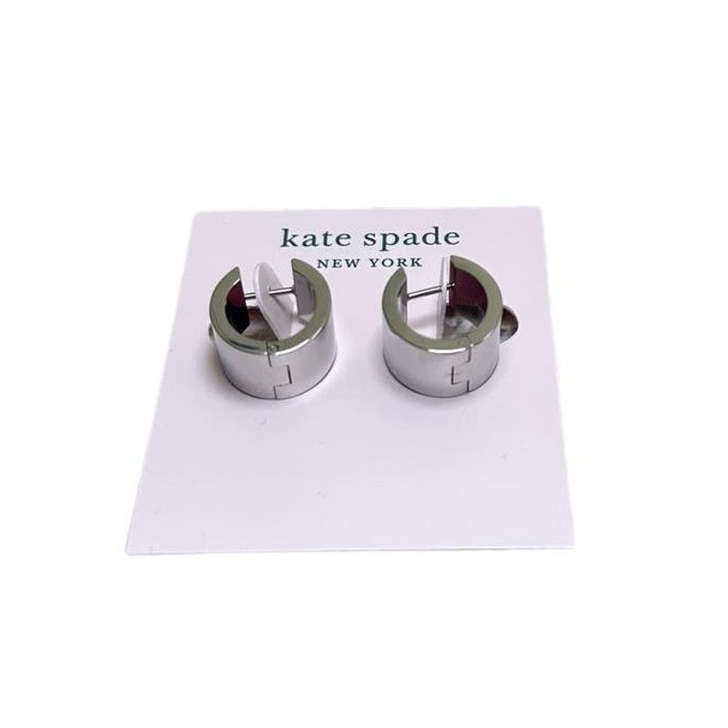 Kate Spade Kate Spade Huggie Hoop Silver Earrings Size ONE SIZE - 3 Thumbnail