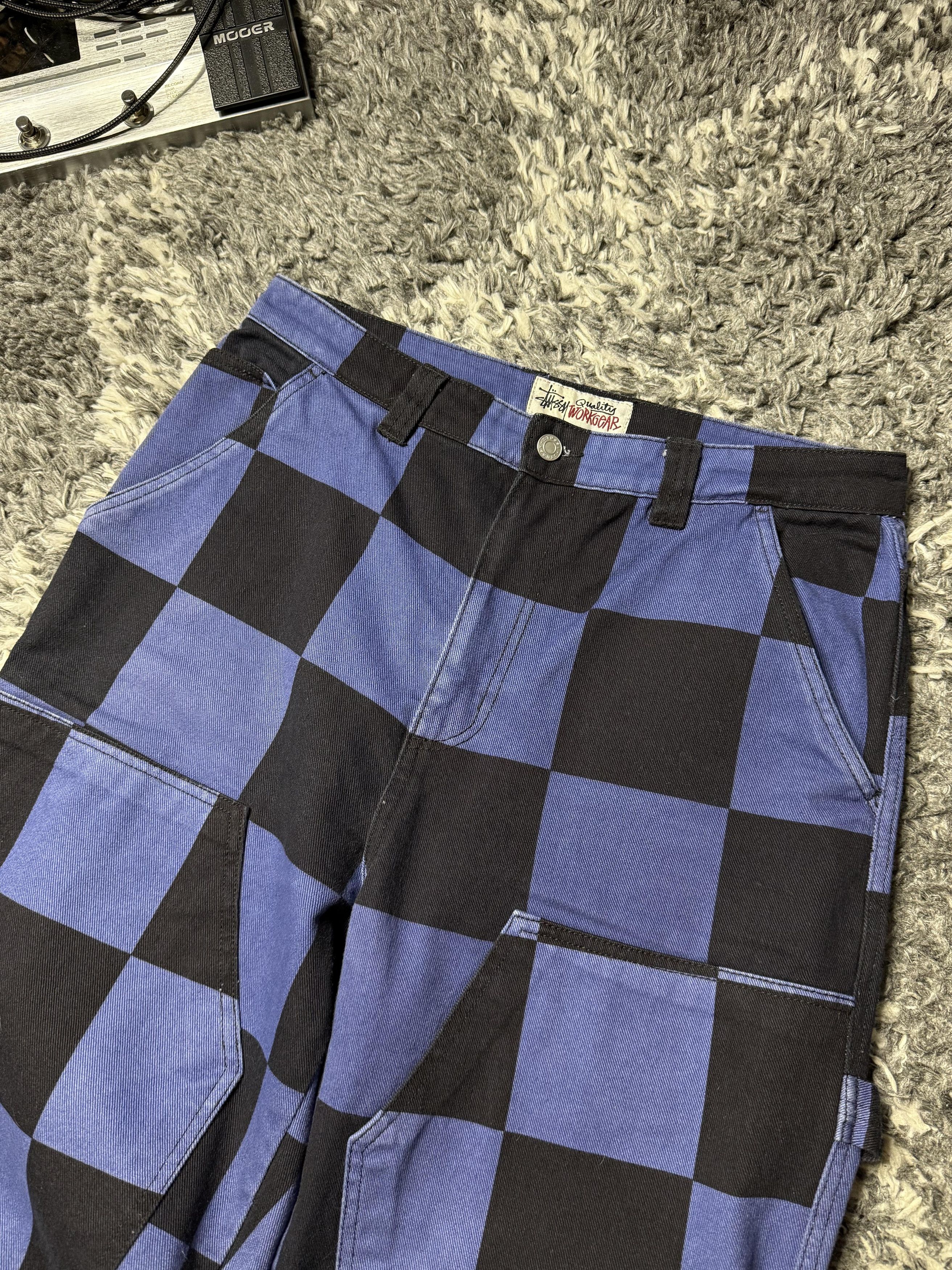 Stussy Stussy Big Ol' Check Work Pants. SS22 (Navy) Size US 32 / EU 48 - 4 Thumbnail