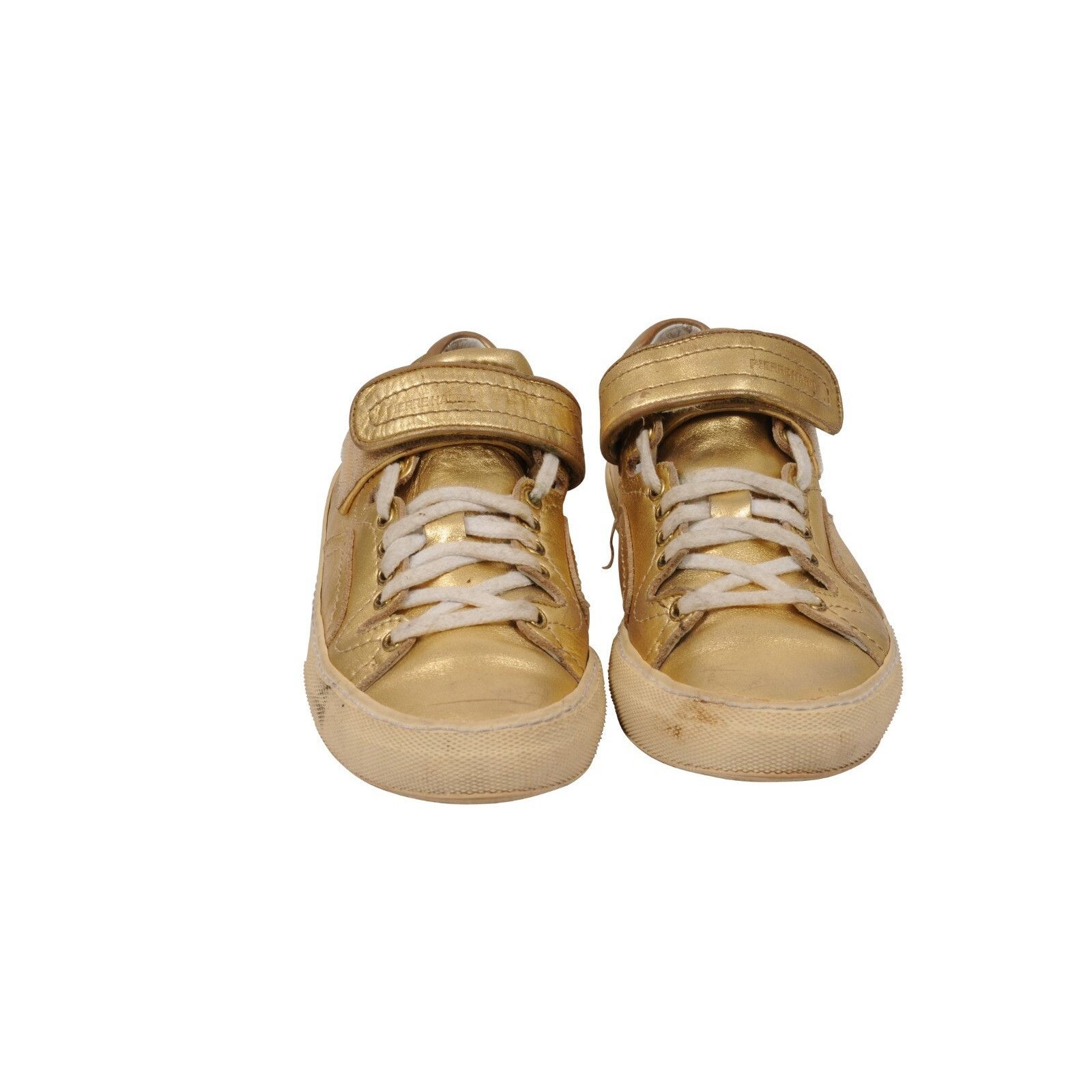Pierre Hardy Low Top Strap Sneakers Gold Leather Size US 8 / IT 38 - 3 Thumbnail