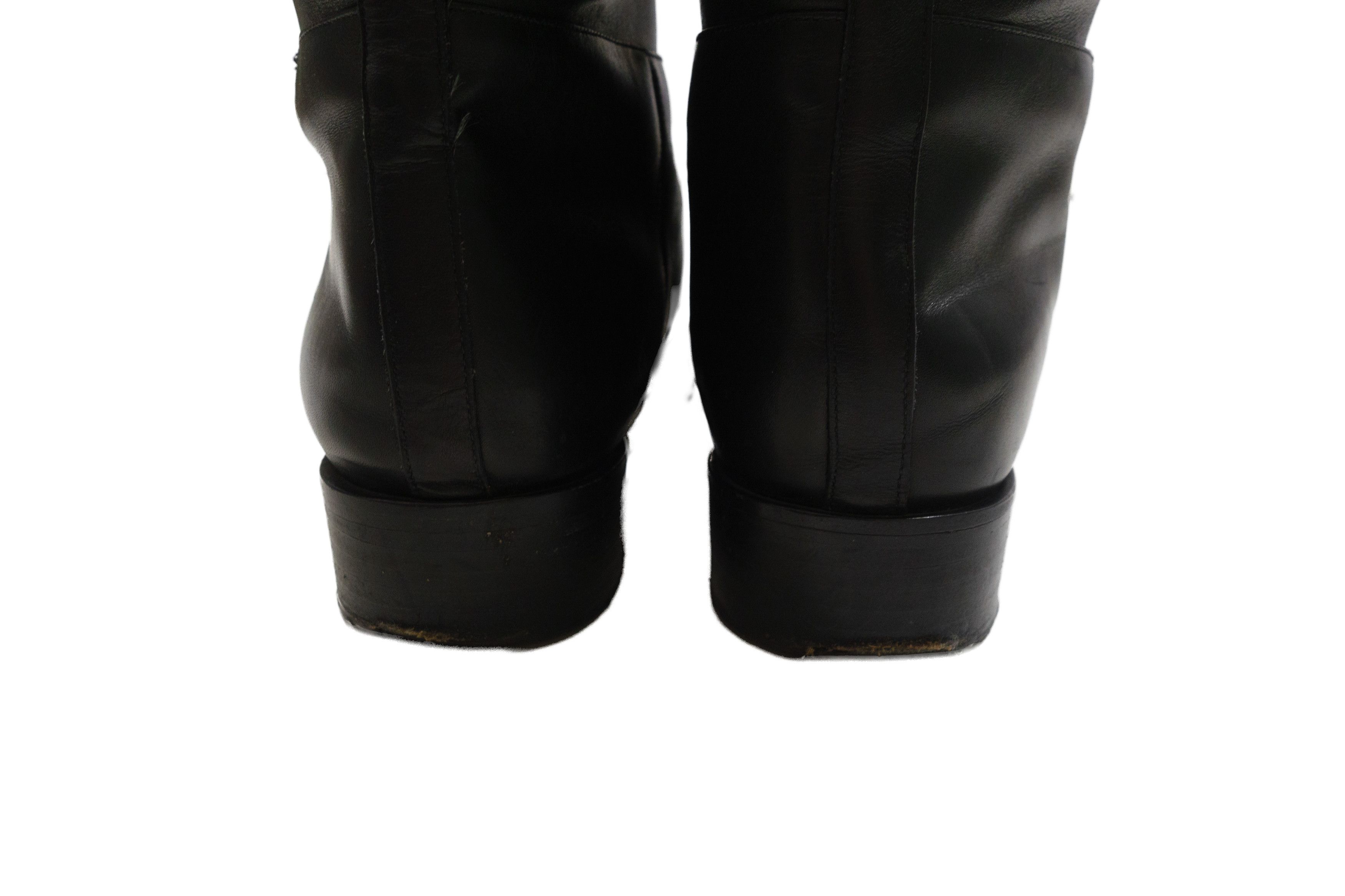 Max Mara 00s Leather Knee-High Riding Boots Size US 7.5 / IT 37.5 - 7 Thumbnail