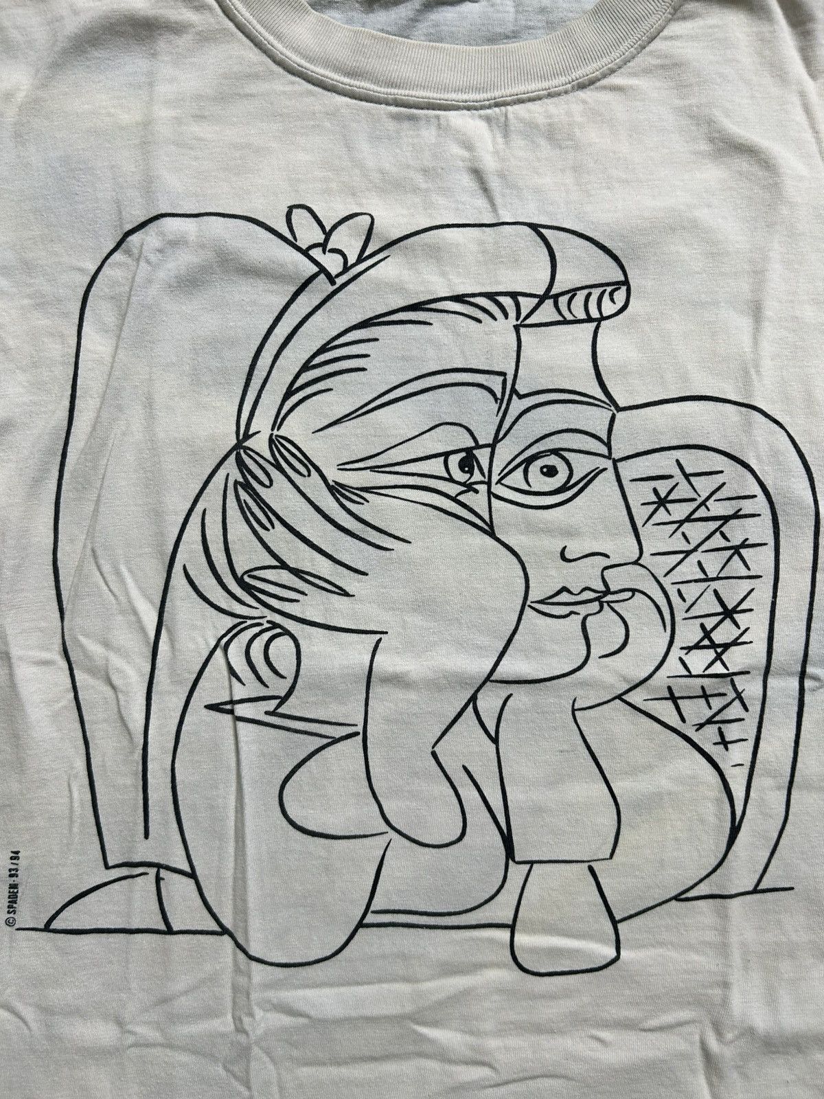 Vintage Vintage 90s Picasso Art Sunfaded Tee 1993 1994 Boxy Size US L / EU 52-54 / 3 - 3 Thumbnail