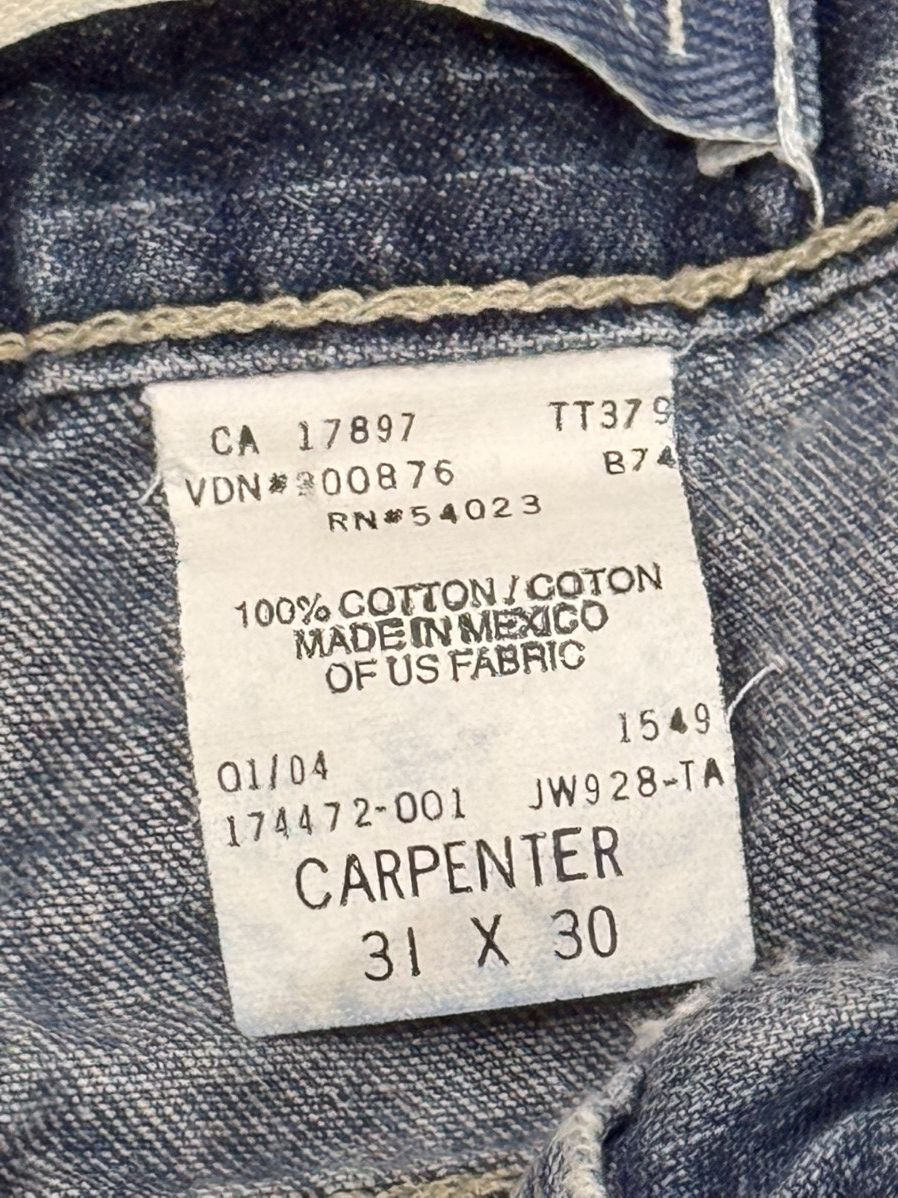 Gap 2004 Distressed Thrashed Vintage Gap Carpenter Jeans 31 x 30 Size US 31 - 11 Thumbnail