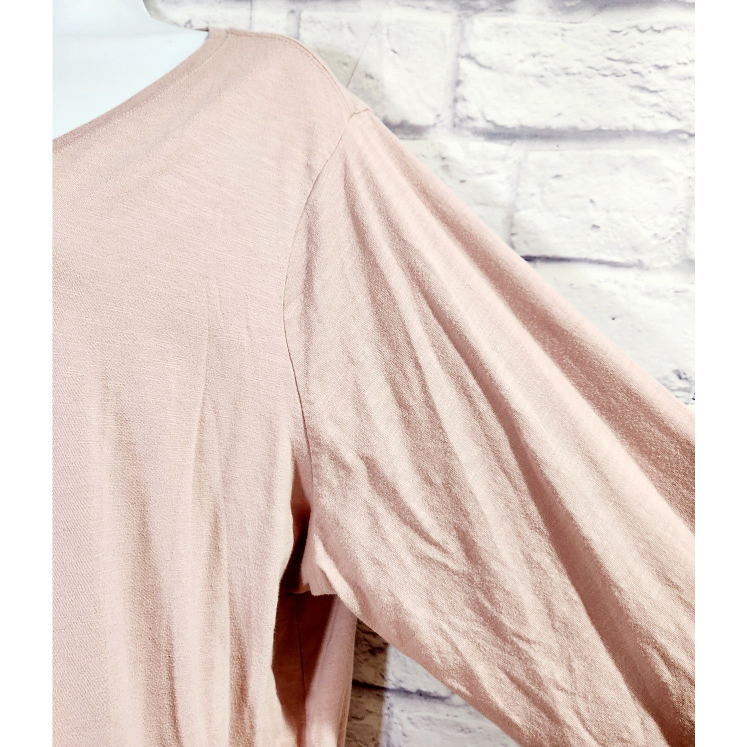 Other EVRI Dusty Rose Pink V Neck Long Sleeves Top 2X Plus Soft Size XXL / US 16-18 / IT 52-54 - 2 Thumbnail