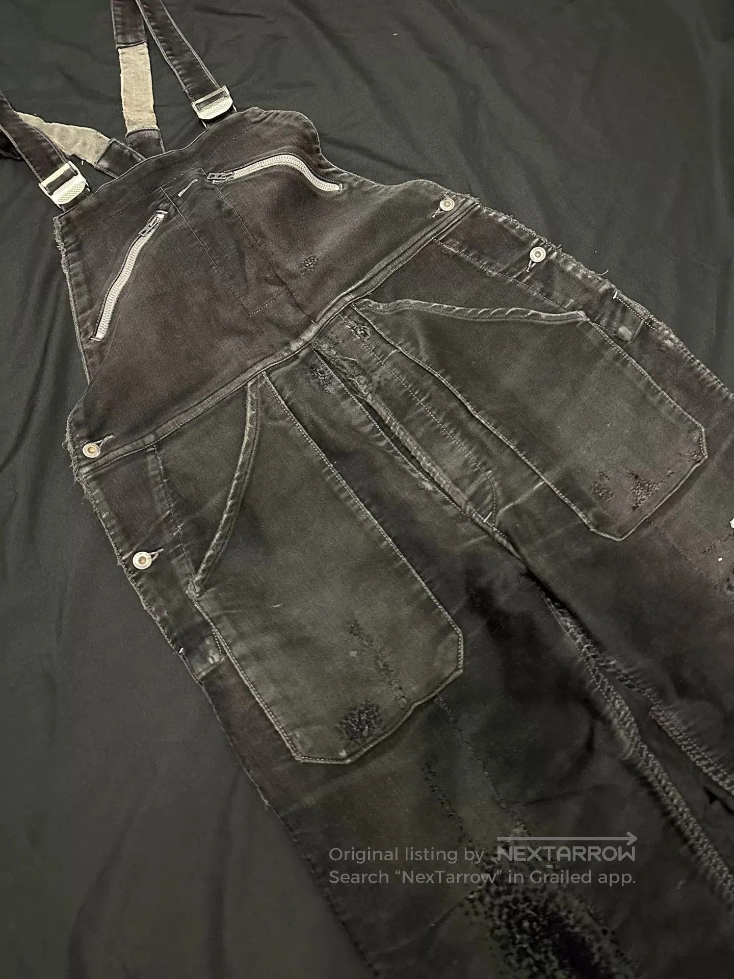 Vintage Vintage 30s Adolphe Lafont Moleskin Overalls. Size US 30 / EU 46 - 4 Thumbnail