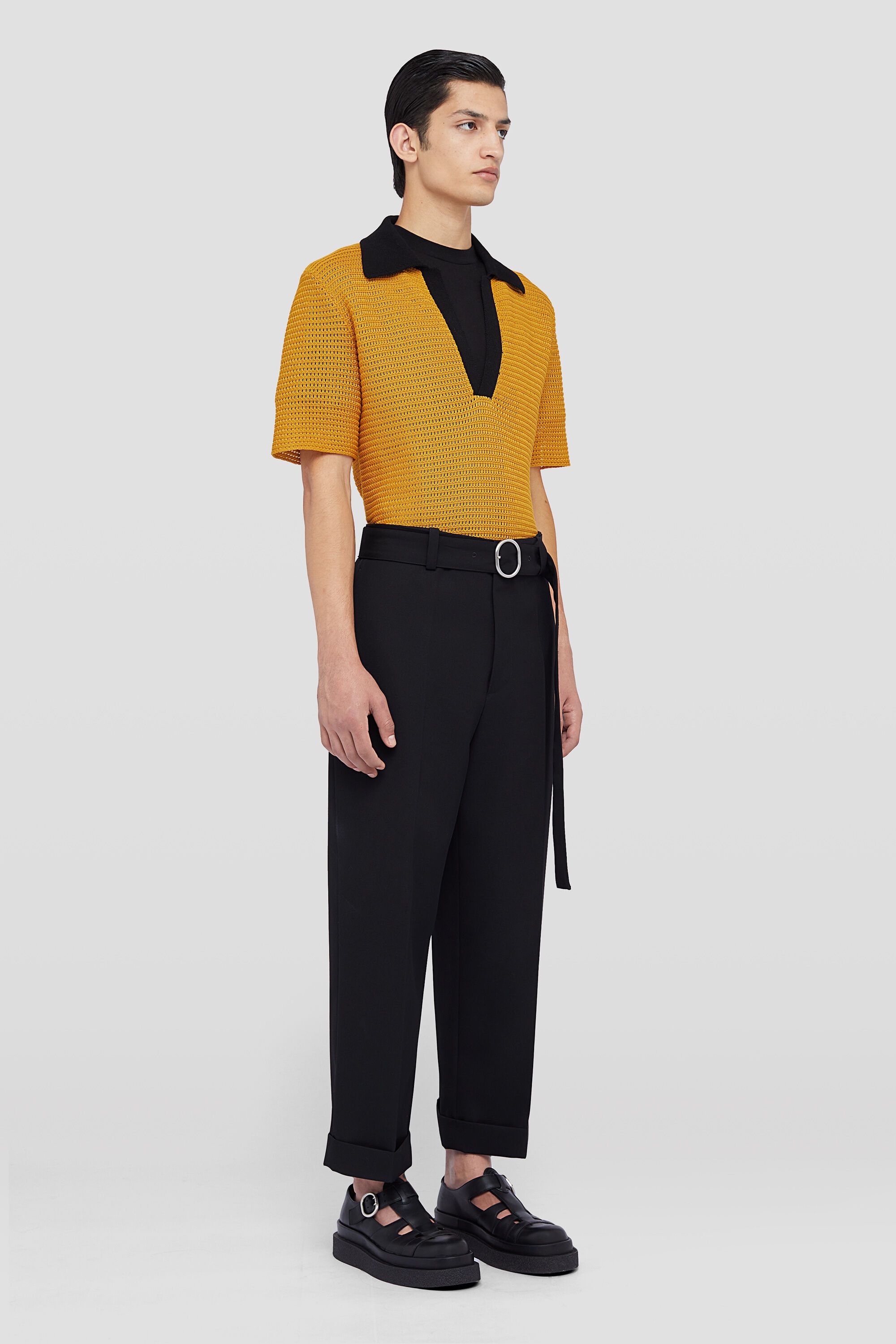 Jil Sander o1loc1c0426 Polo T-Shirt in Yellow/Black Size US S / EU 44-46 / 1 - 2 Thumbnail