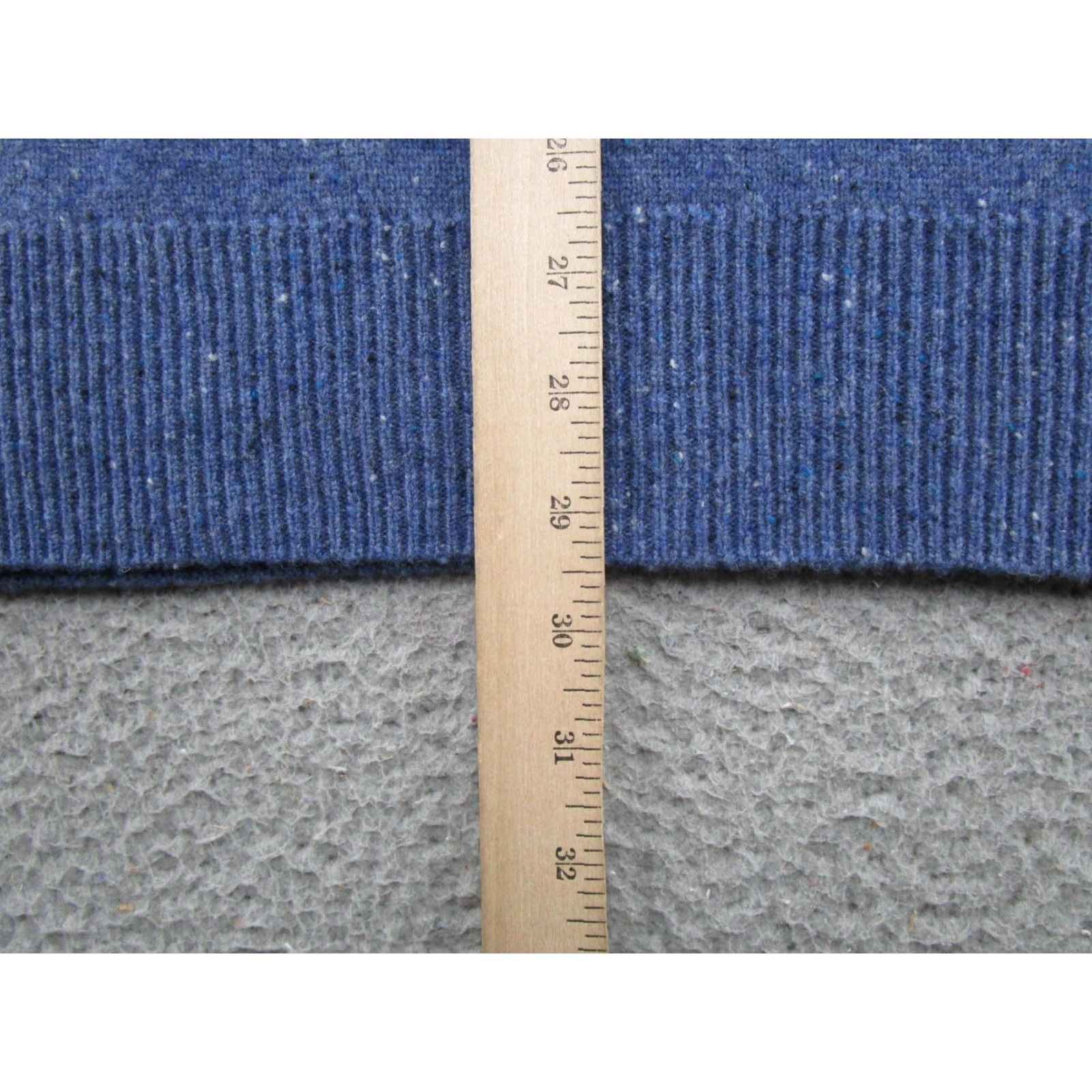 Orvis Orvis Sweater Mens 2XL Blue 1/4 Zip Mock Neck 100% Wool Pullover Suede Trim Size US XXL / EU 58 / 5 - 6 Thumbnail