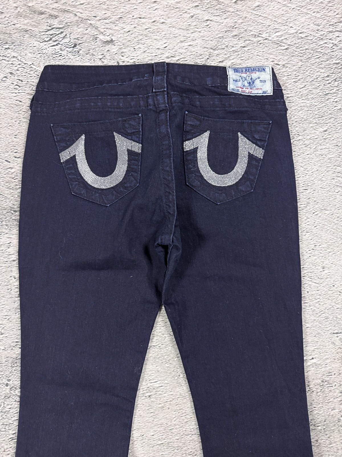 True Religion True Religion blue jeans flared bootcut dark glitter shiny Size 27" / US 4 / IT 40 - 2 Thumbnail