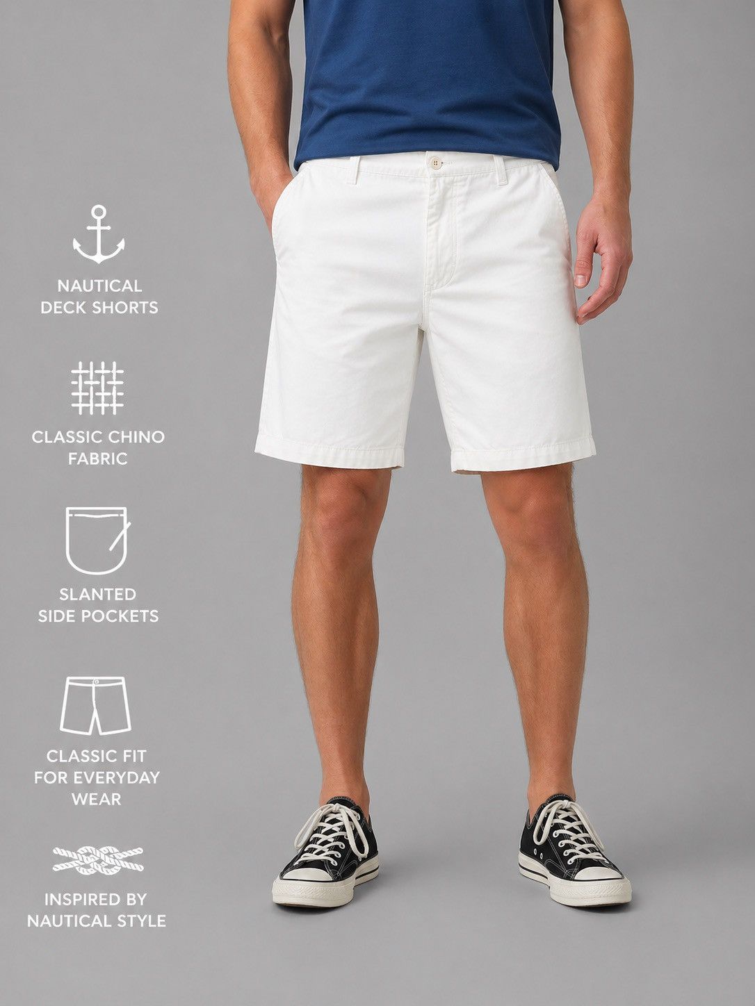 Nautica Nautica Cotton Deck Shorts 9" Inseam Khaki Beige Size 36 Size US 36 / EU 52 - 1 Thumbnail