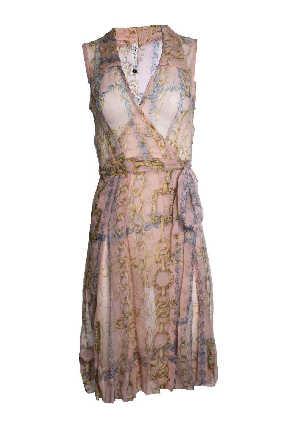 Other Jeff Gallano, silk Sophie sheer wrap midi dress Size S / US 4 / IT 40 - 1 Thumbnail