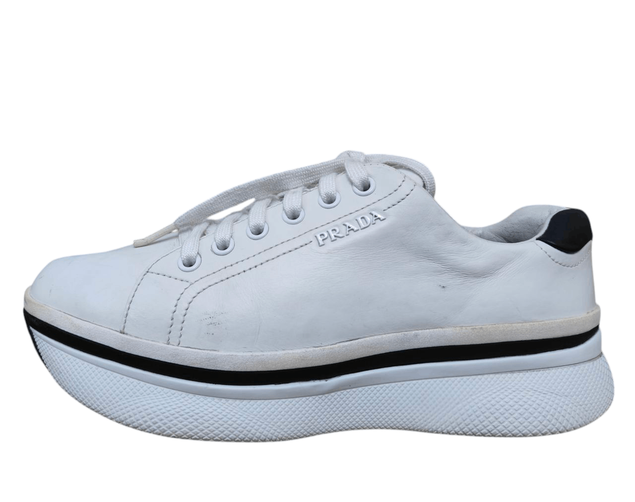 Prada Prada Leather Sneaker Size US 7.5 / IT 37.5 - 10 Thumbnail