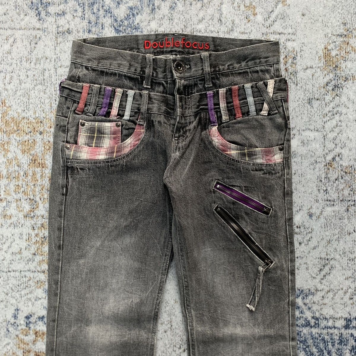 If Six Was Nine × Japanese Brand × Vintage Vintage DoubleFocus Double Waist Artisan Jeans Multi Zippers Size US 30 / EU 46 - 2 Thumbnail