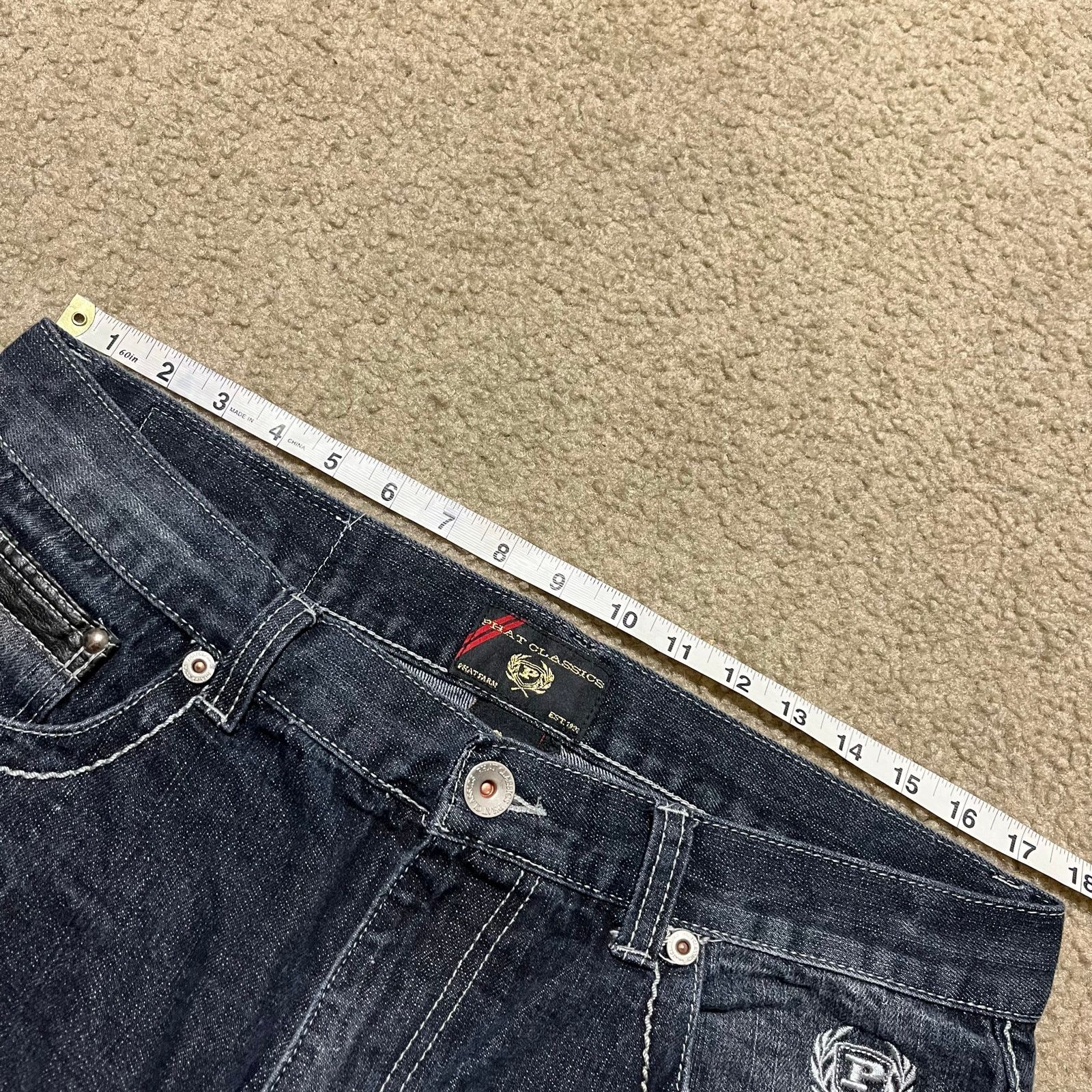 Phat Farm Phat Farm Y2K Baggy Skater Acid Washed Embroidered Jorts 36W Size US 36 / EU 52 - 5 Thumbnail