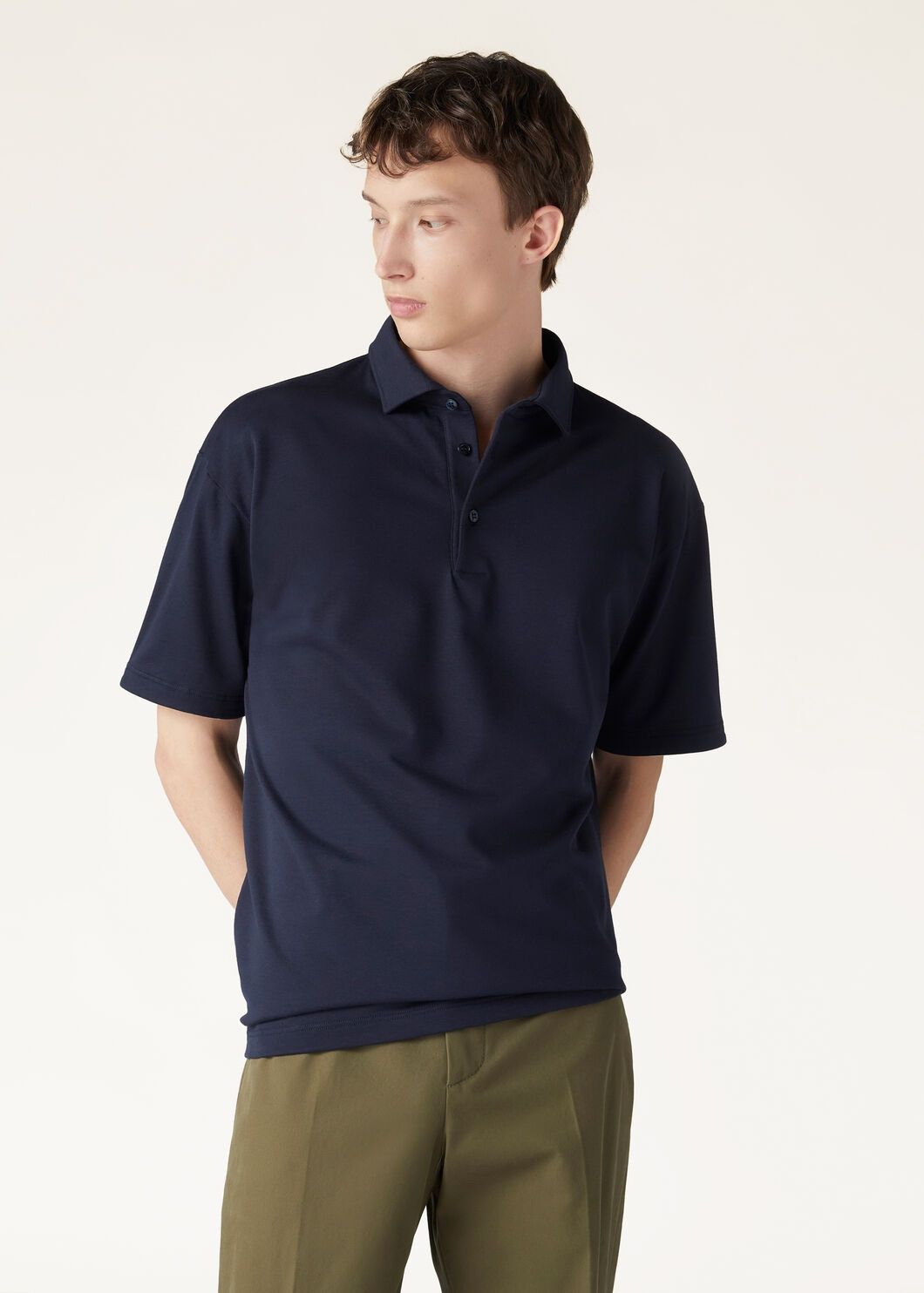 Loro Piana o1w1db10125 FAN8036 Assabu Polo Shirt in Navy Blue Size US S / EU 44-46 / 1 - 4 Thumbnail