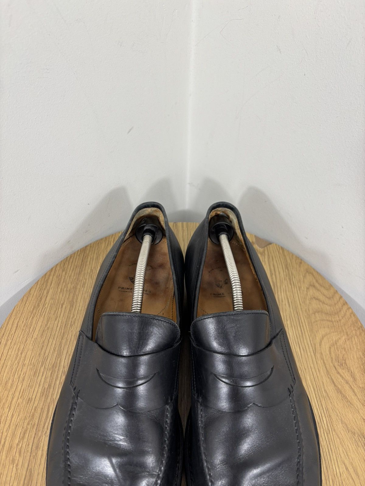 Other Prime Shoes Handmade Imola Men’s Black Leather Penny Loafers Size US 12 / EU 45 - 7 Thumbnail