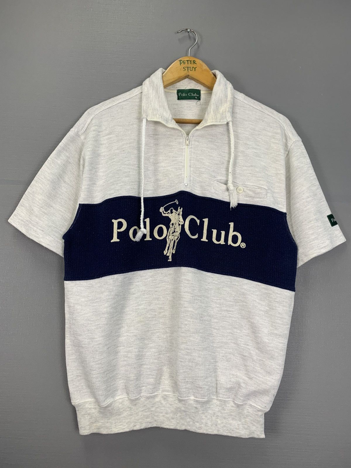 Vintage Vintage Polo Club Sweatshirt Short Sleeve Size US M / EU 48-50 / 2 - 1 Thumbnail