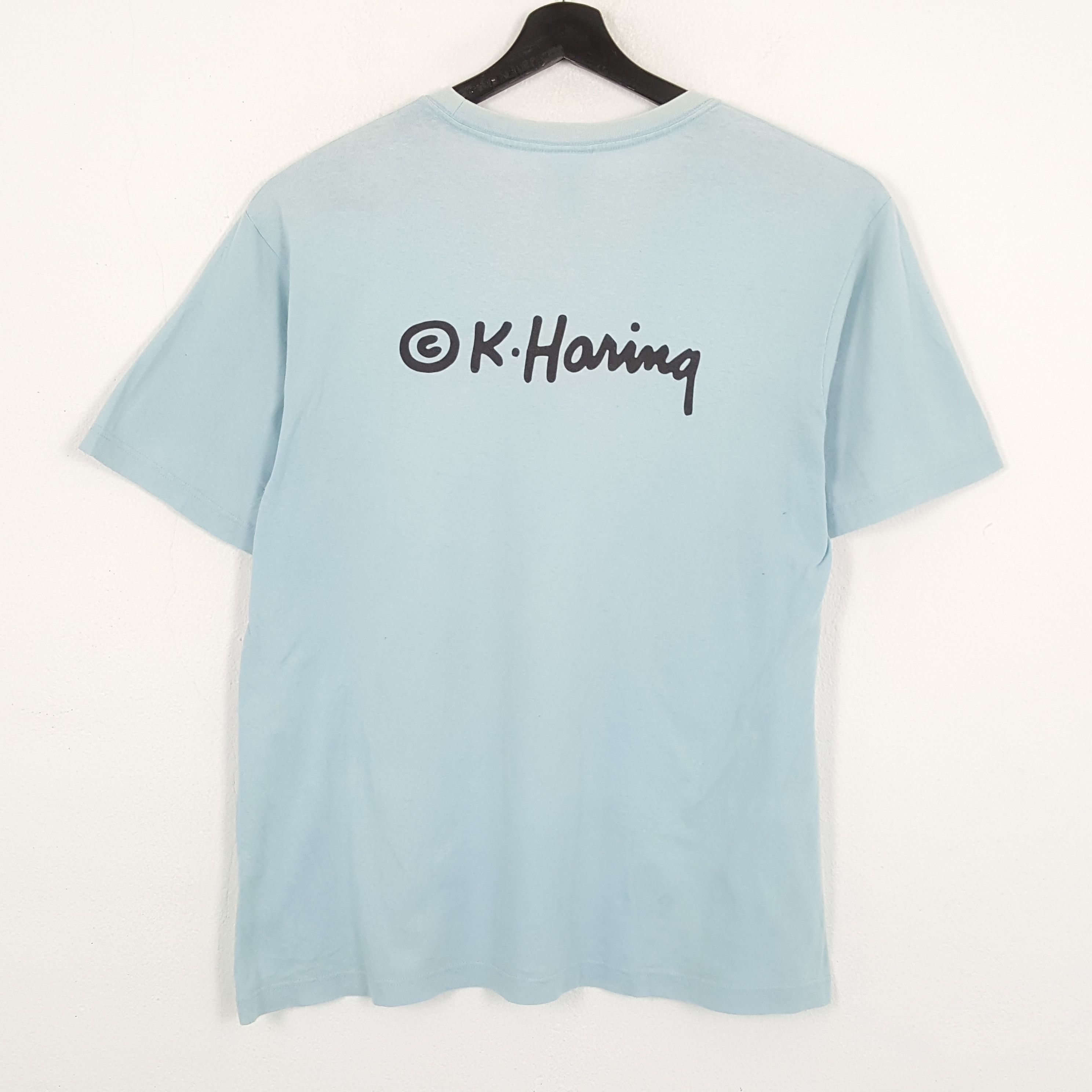 Keith Haring × Vintage KEITH HARING Center Design Streetwear Style Tshirt Size US L / EU 52-54 / 3 - 3 Thumbnail