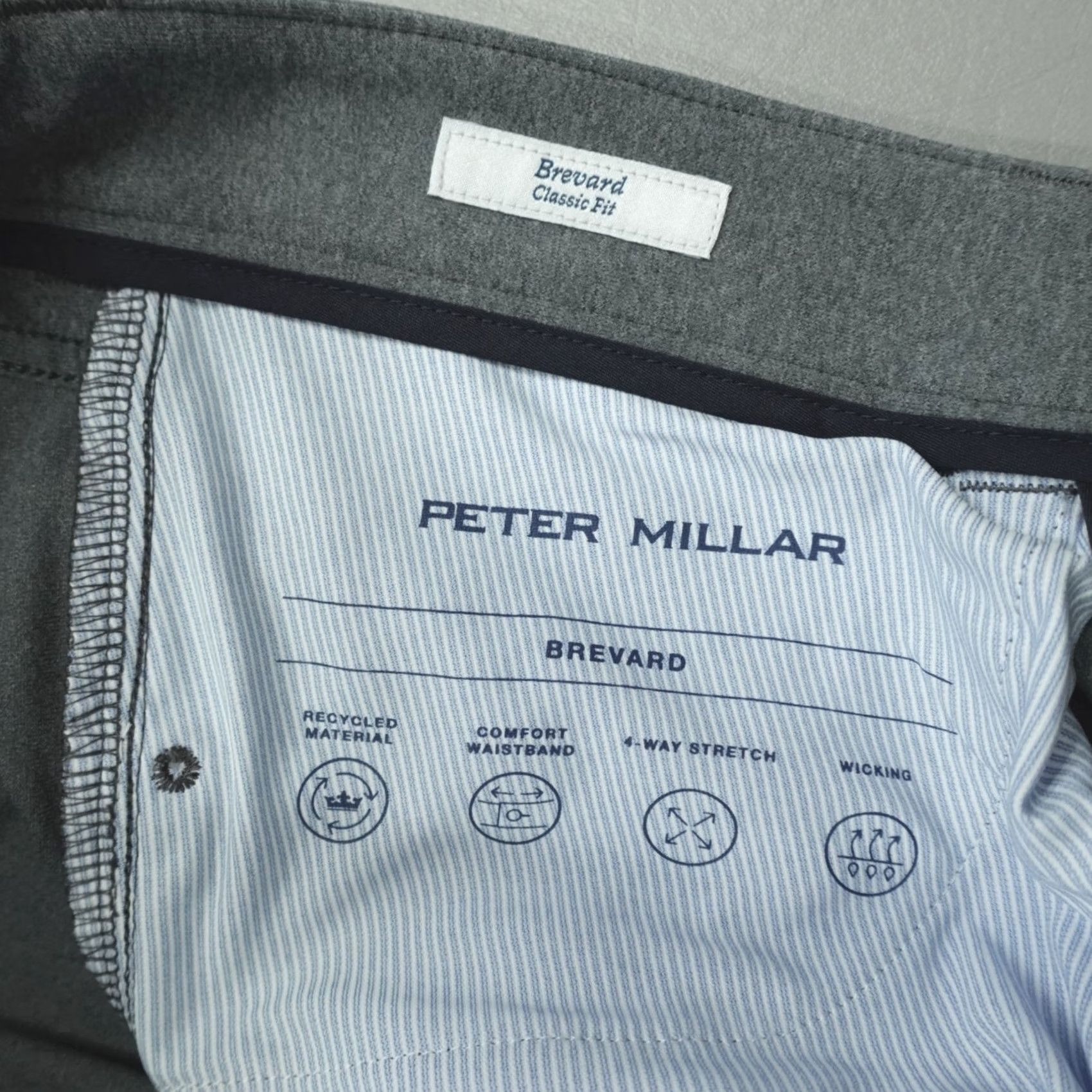 Peter Millar Peter Millar Brevard 5-Pocket Pants Classic Fit Men's 30x32 Grey 4-Way Stretch Size US 30 / EU 46 - 5 Thumbnail