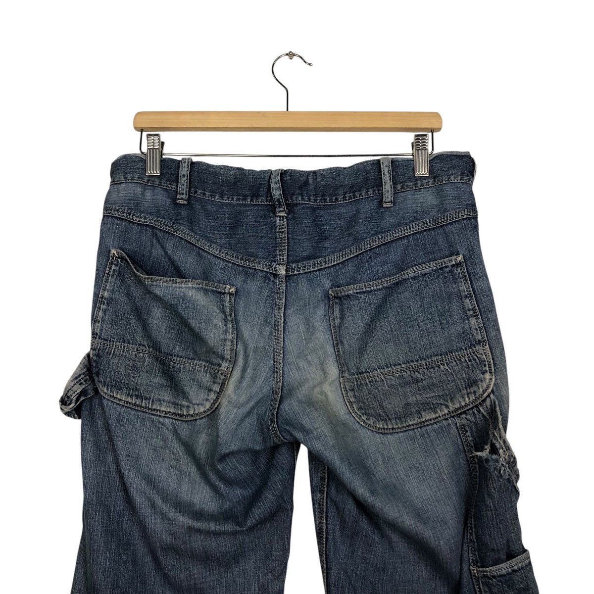 Japanese Brand × Vintage 📌Vintage Carpenter Denim Pants Worker Denim & Dungaree 92's Size US 32 / EU 48 - 12 Thumbnail
