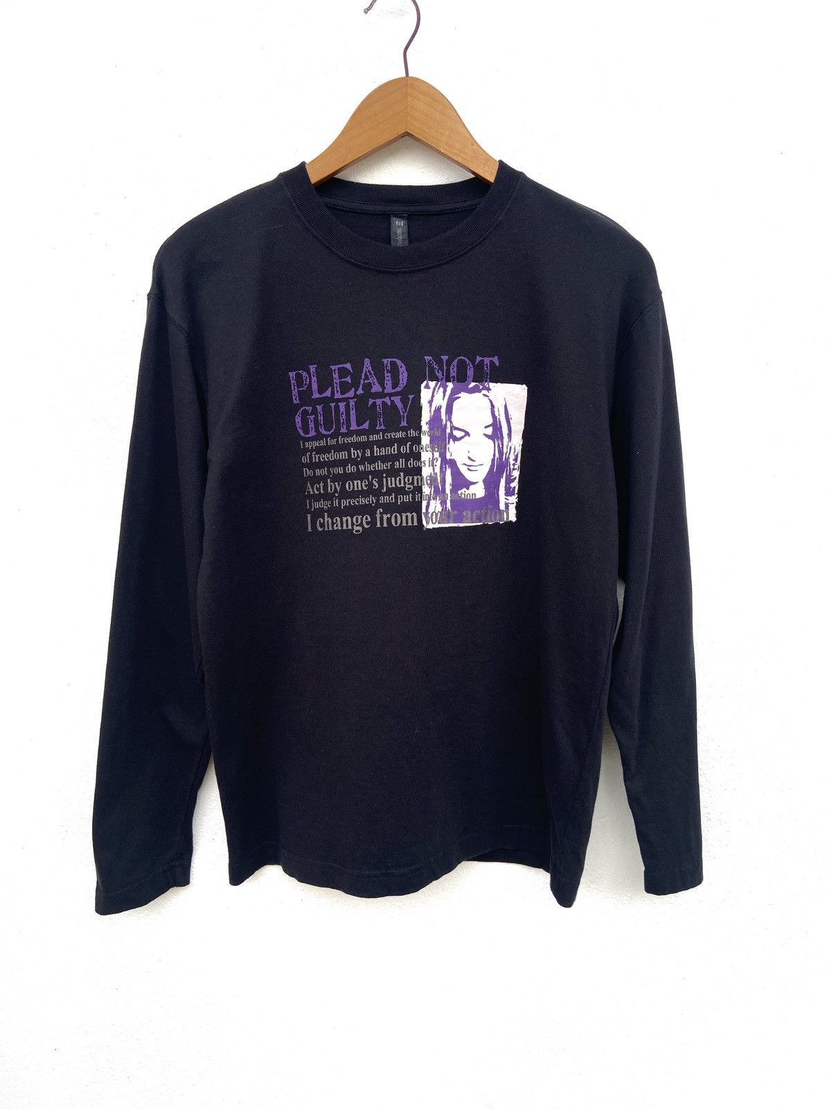 Hysteric Glamour 🔥 Plead Not Guilty Long Sleeve Poem Girl Death Note Size US M / EU 48-50 / 2 - 2 Thumbnail