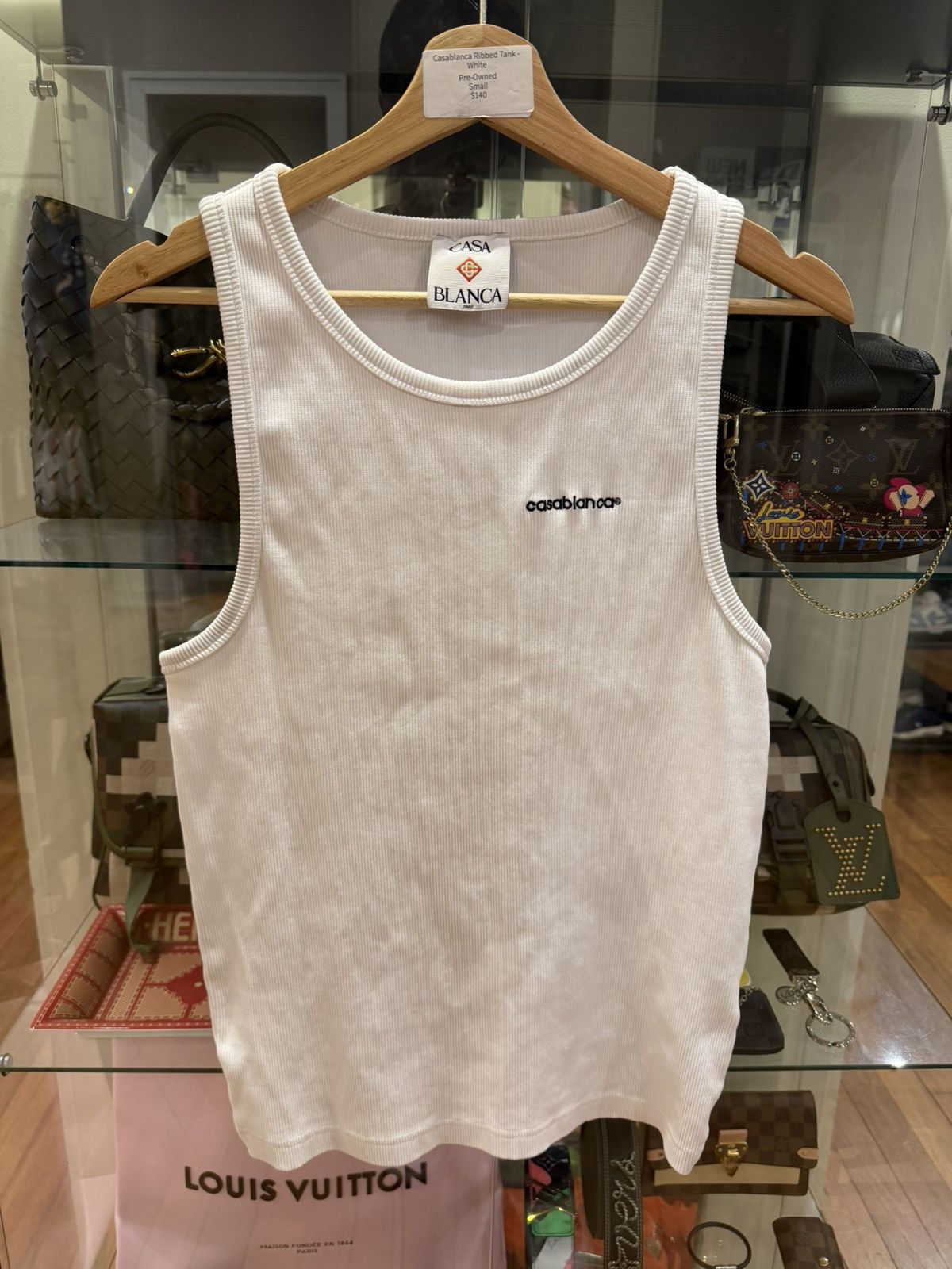 Casablanca Casablanca Ribbed Tank - White Size US S / EU 44-46 / 1 - 1 Thumbnail