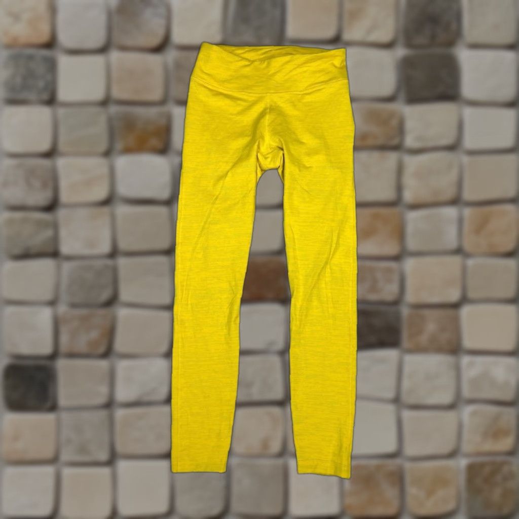 Outdoor Voices Outdoor Voices Leggings Womens Small Yellow Nylon Mid Rise Core 7 8 Tech Sweat Ankle Activewear Athleisure Slim Size 28" / US 6 / IT 42 - 1 Thumbnail