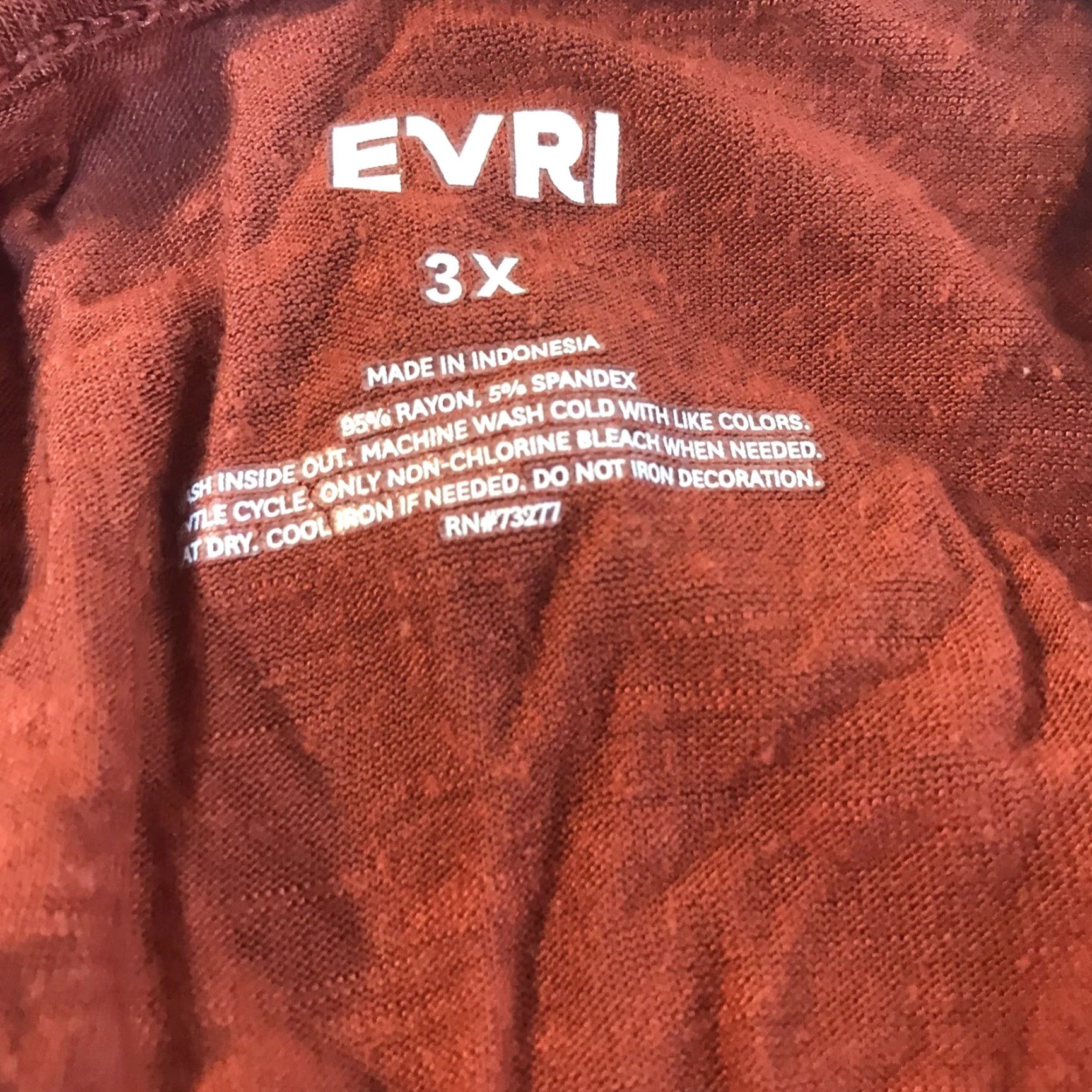 Vintage Evri Burnt Orange Sheer Polka Dot Top Plus Size 3X Short Flutter Sleeve Casual T-Shirt Womens Size XXL / US 16-18 / IT 52-54 - 3 Thumbnail
