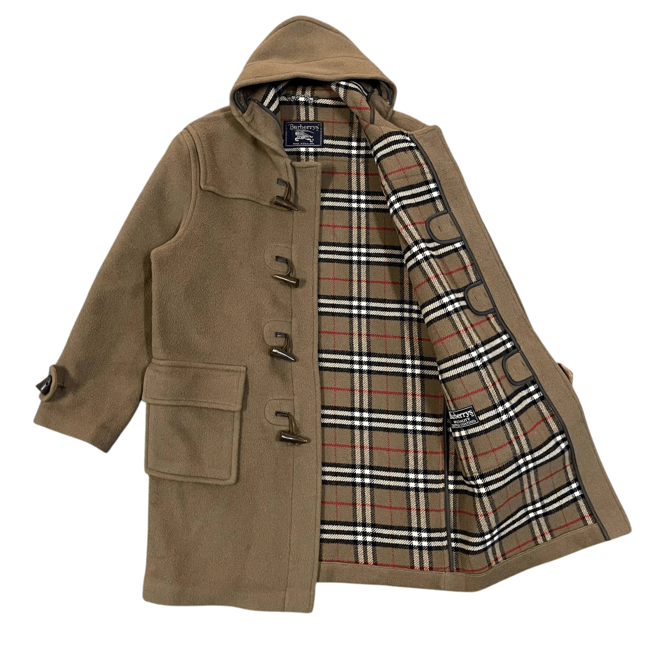 Burberry Vintage Burberry Nova Check Wool Duffle Coat Size US M / EU 48-50 / 2 - 1 Thumbnail