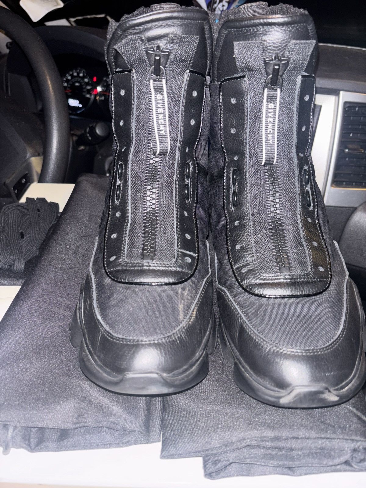 Givenchy Givenchy — JAW high sneakers in nylon and leather Size US 9.5 / EU 42-43 - 23 Thumbnail