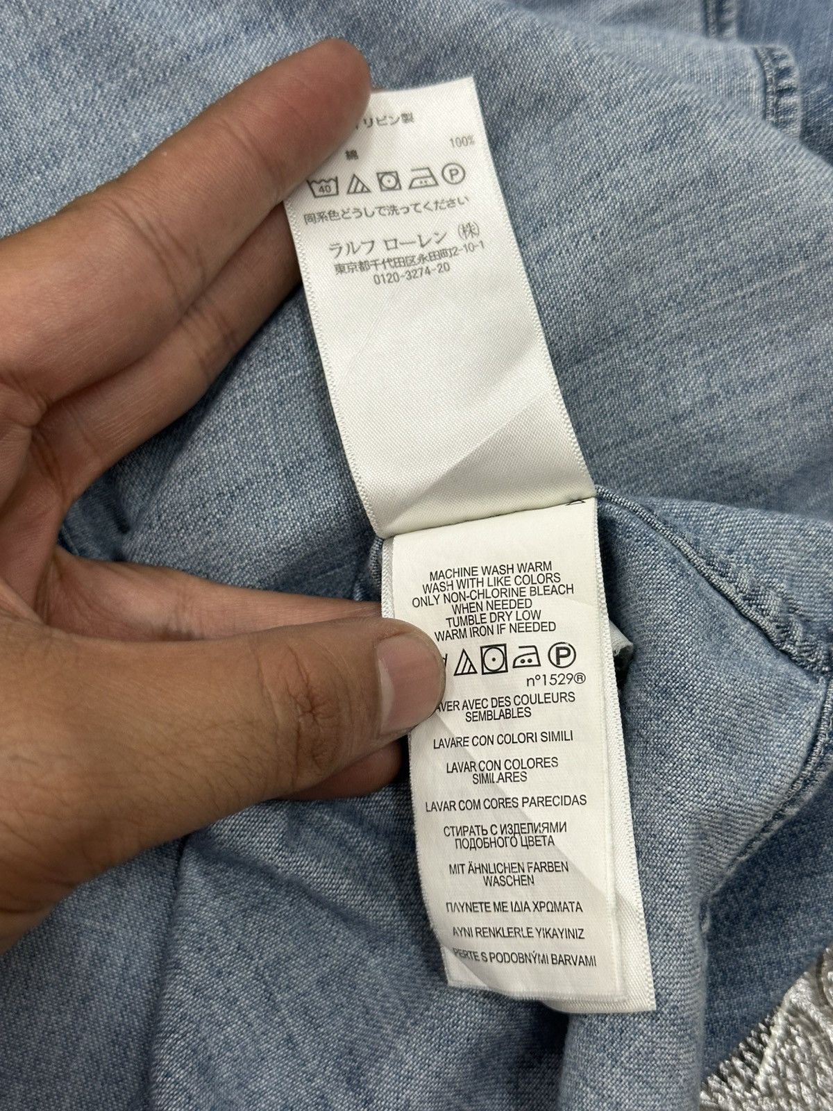 Polo Ralph Lauren Polo Ralph Lauren Distressed/Thrashed Denim Button Up Shirt Size US M / EU 48-50 / 2 - 14 Thumbnail