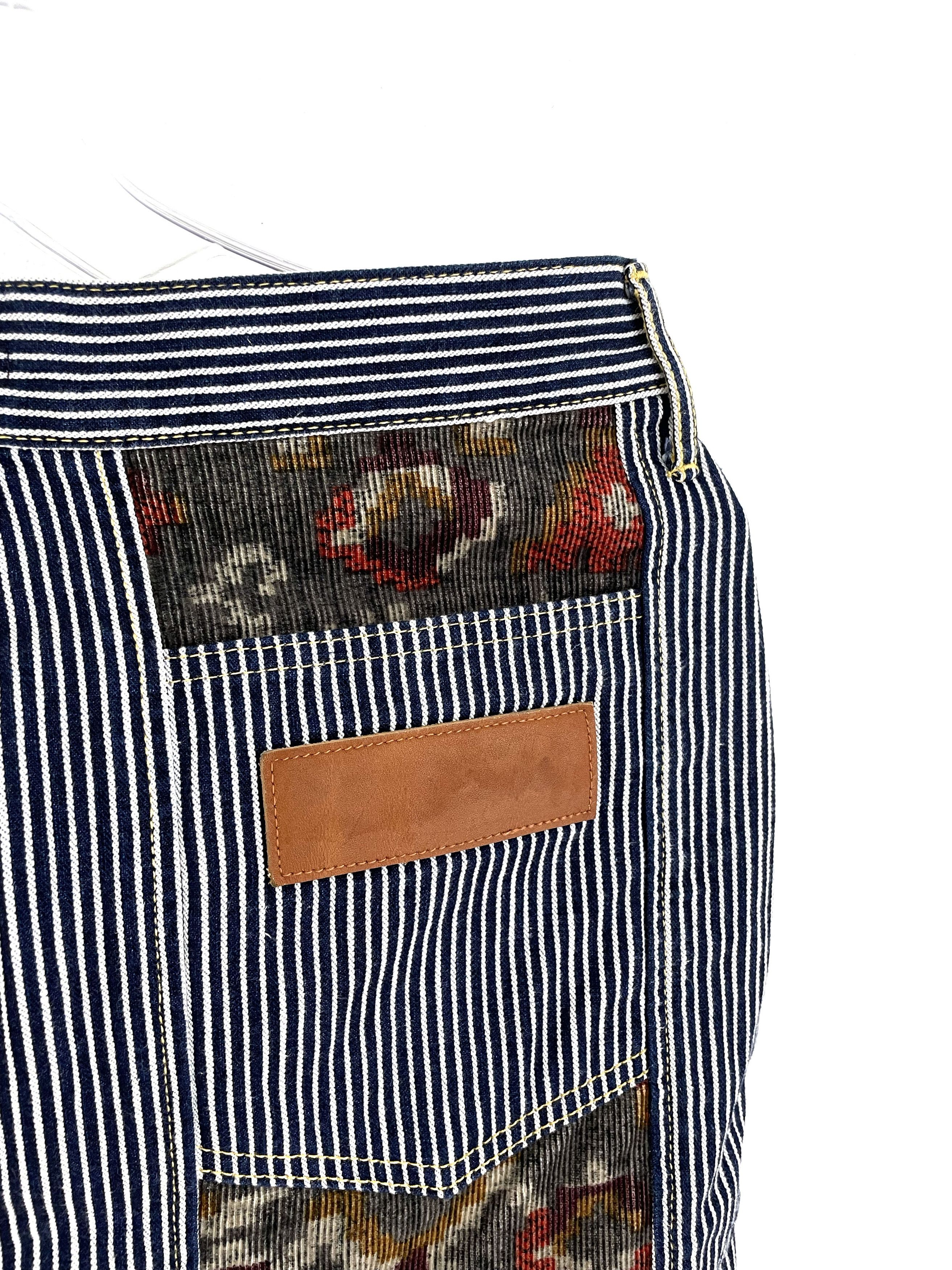 Kapital Ortega Corduroy Hickory Stripe Skirt Size 30" / US 8 / IT 44 - 9 Thumbnail