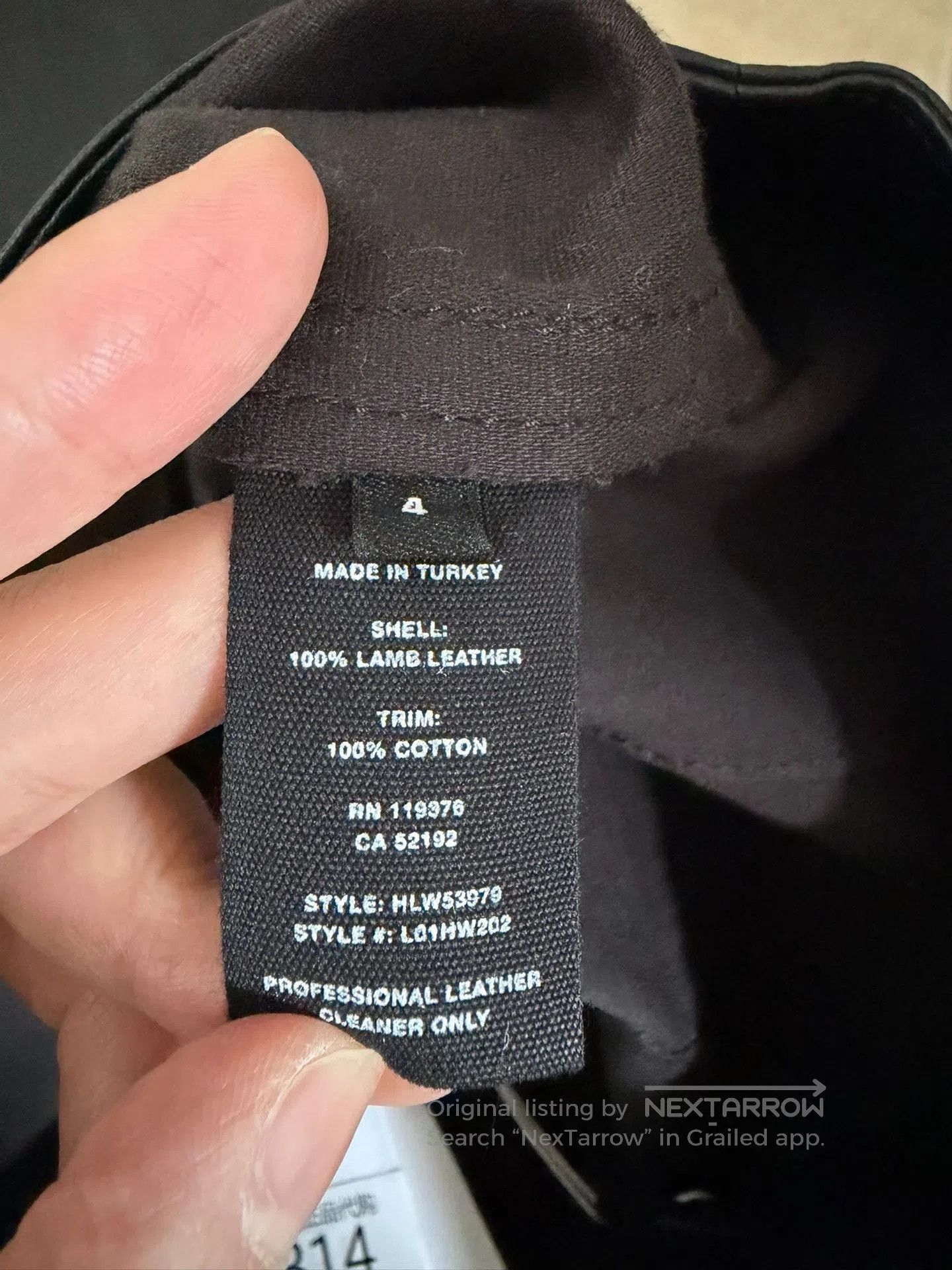 Helmut Lang Helmut Lang Black Leather Slim Pants. Size 29" - 4 Thumbnail